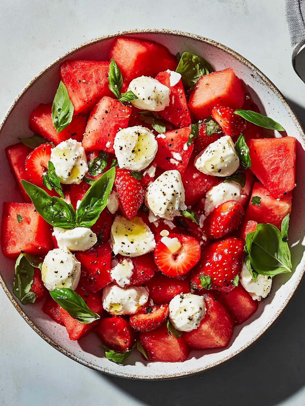 Refreshing Watermelon Strawberry Caprese Salad for Summer Vibes 5 Watermelon Strawberry Caprese Salad