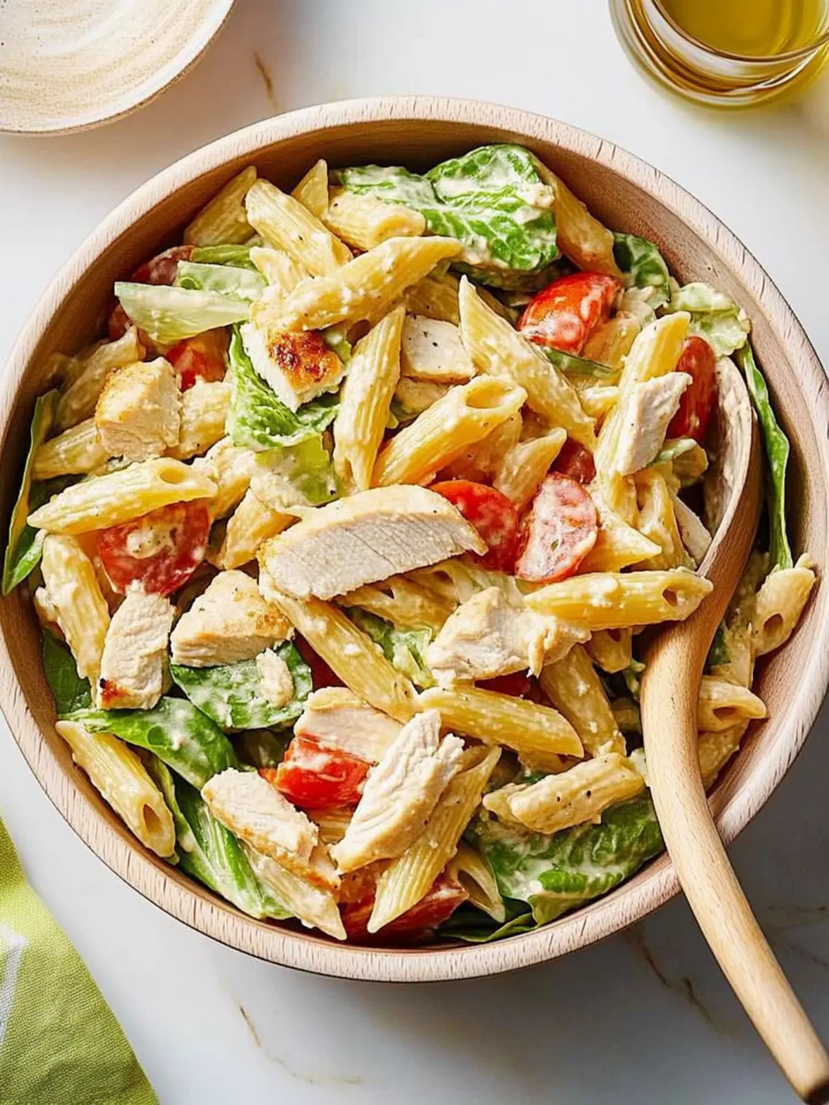 Chicken Caesar Pasta Salad: Quick, Crunchy, and Deliciously Easy 2 Chicken Caesar Pasta Salad
