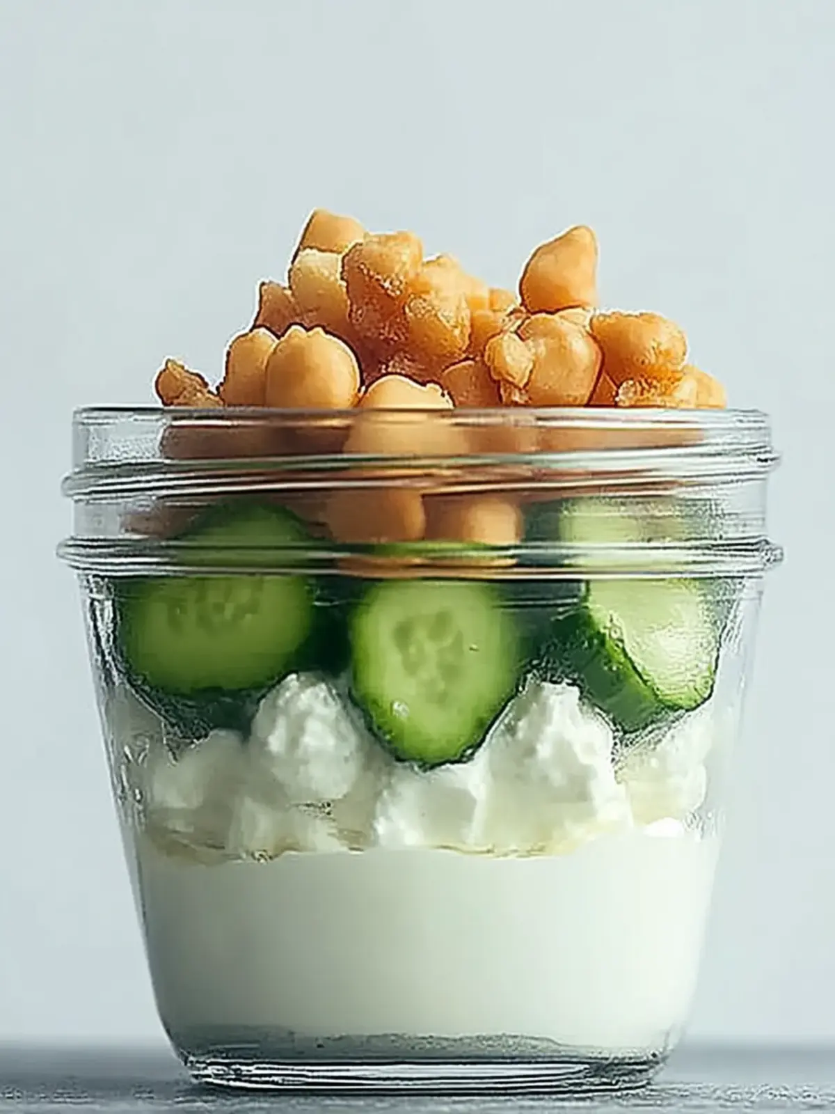 Easy Cottage Cheese Snack Jar for a Healthy Crunchy Treat 3 Cottage Cheese Snack Jar