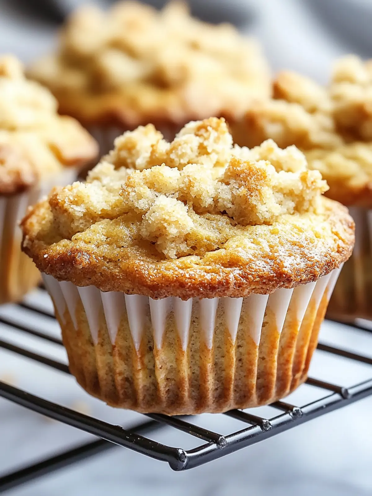 Moist Banana Muffins with Irresistible Crumb Topping 3 Banana Muffins With Crumb Topping