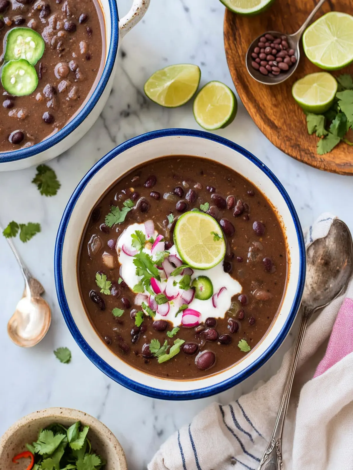 Creamy Black Bean Soup with Smoky Chipotle Twist 2 Black Bean Soup