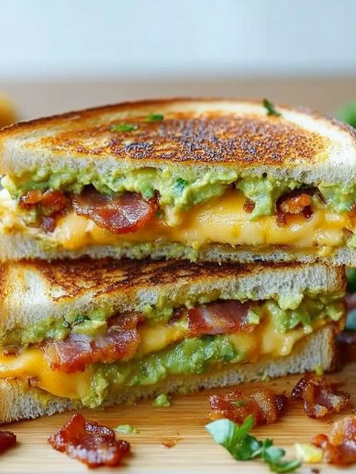 Bacon Guacamole Grilled Cheese Sandwich