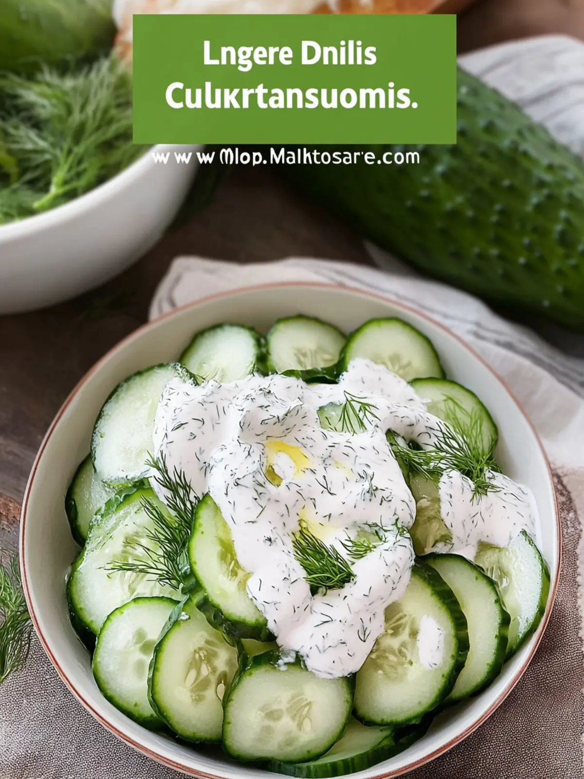 Creamy Dill Cucumber Salad with Sour Cream and Fresh Baby Dill Enjoy a Healthy Crunch! 3 Creamy Dill Cucumber Salad with Sour Cream and Fresh Baby Dill