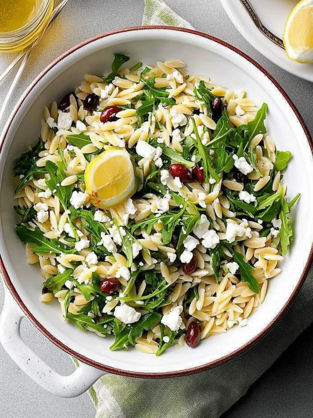 Orzo with Feta and Arugula: A Fresh Mediterranean Escape 3 Orzo with Feta and Arugula