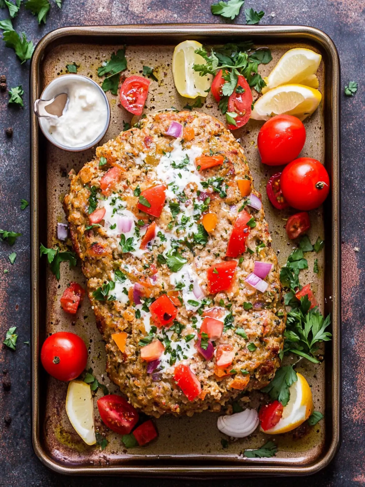 Savory Mediterranean Turkey Meatloaf with Tzatziki Bliss 3 Mediterranean Turkey Meatloaf