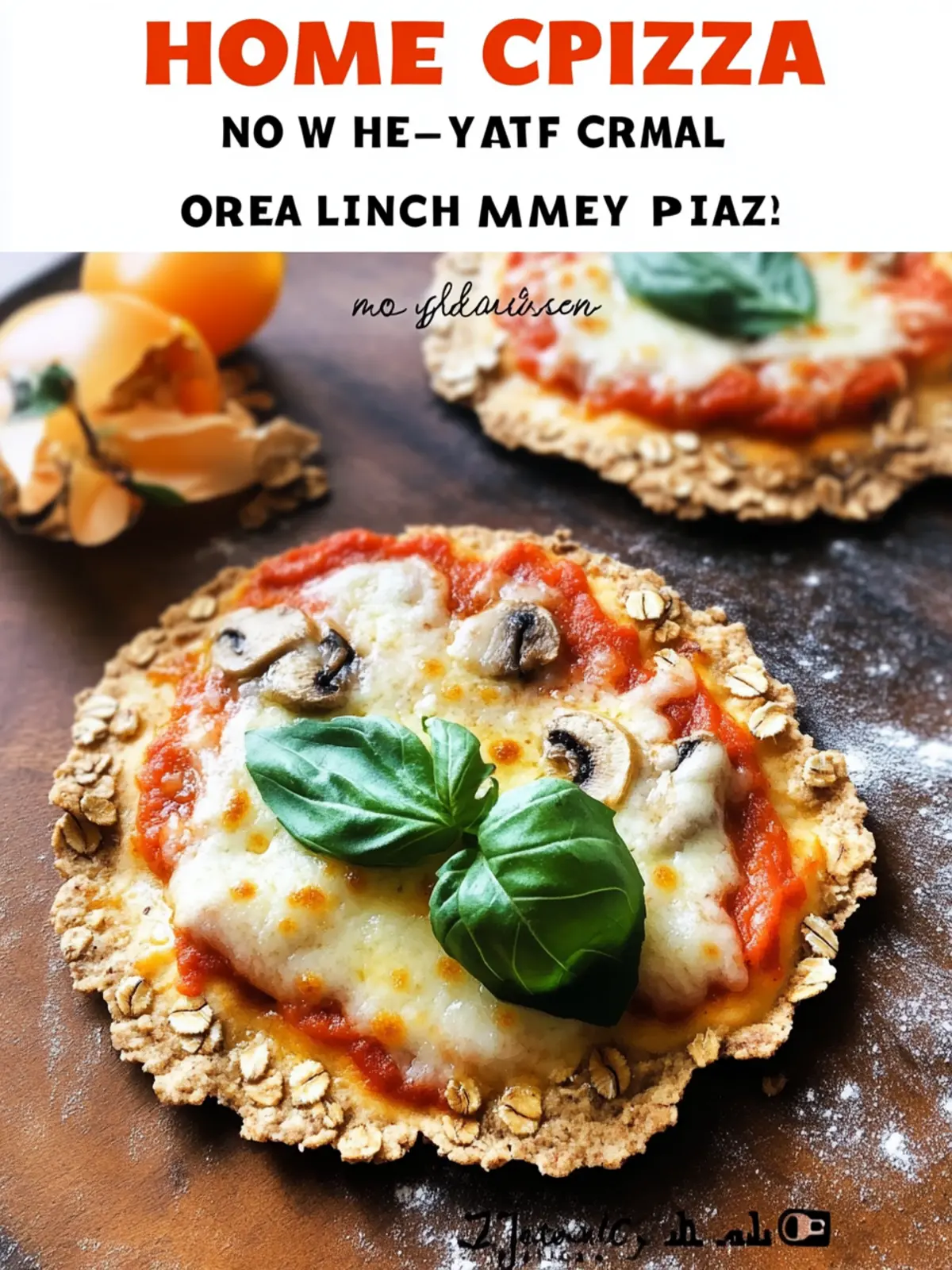 Homemade No Yeast Thin-Crust Oatmeal Mini-Pizza Delight 2 HOMEMADE, NO YEAST, THIN-CRUST OATMEAL MINI-PIZZA