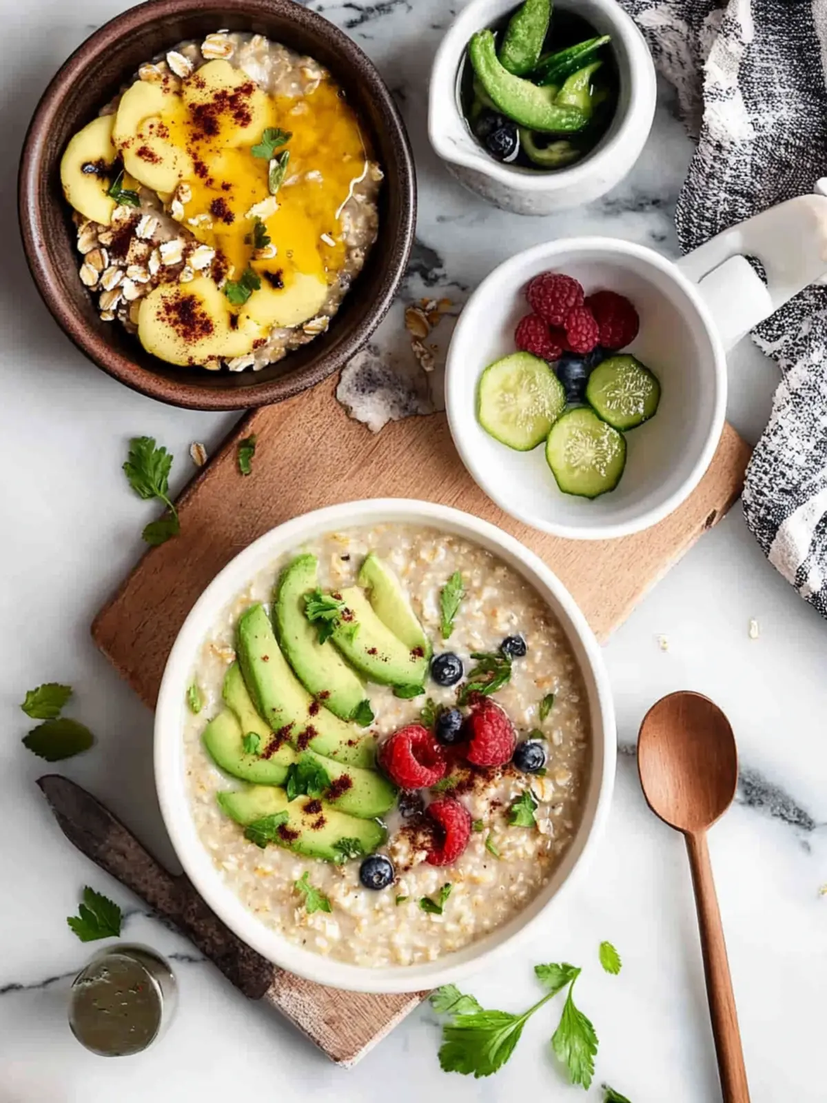 Hearty Whole Oat Porridge with Savory Toppings to Savor 5 Whole Oat Porridge
