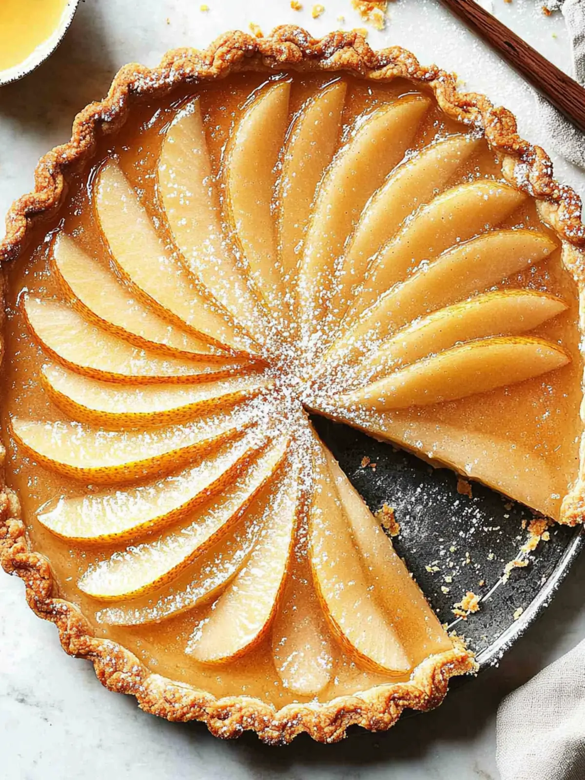 Irresistible Pear Tart with Creamy Filling for Autumn Delights 4 Pear Tart