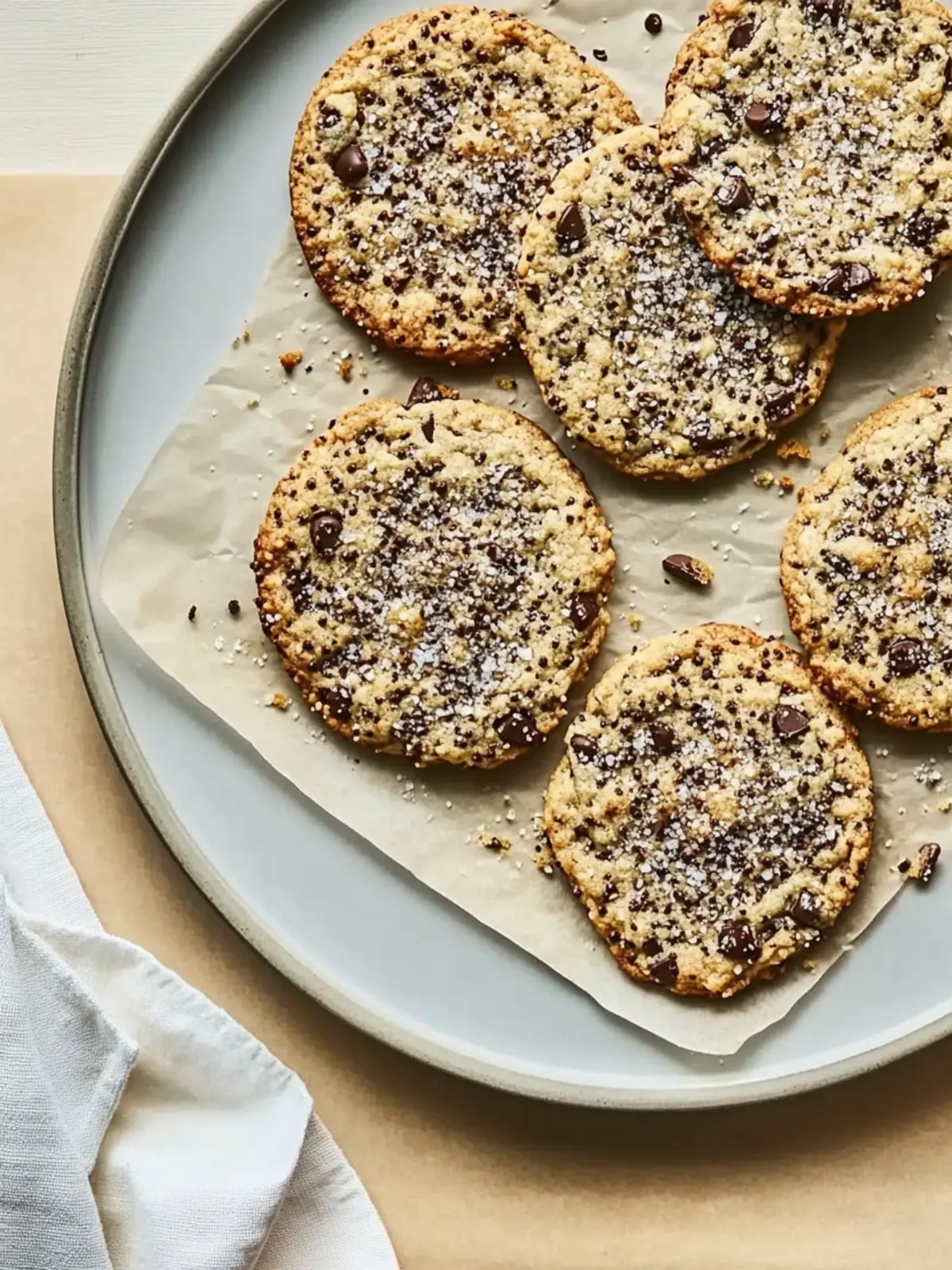 Salted Chocolate Chip Tahini Cookies for Chewy Bliss 4 Salted chocolate chip tahini cookies