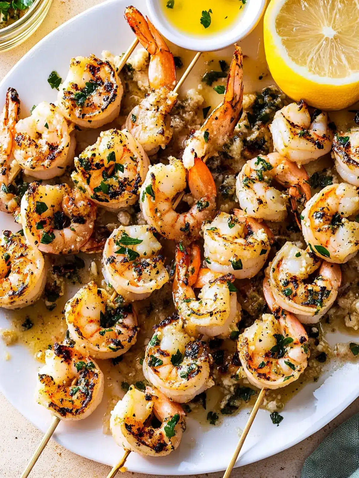 Grilled Shrimp Piccata Skewers: A Zesty Summer Treat 4 Grilled Shrimp Piccata Skewers