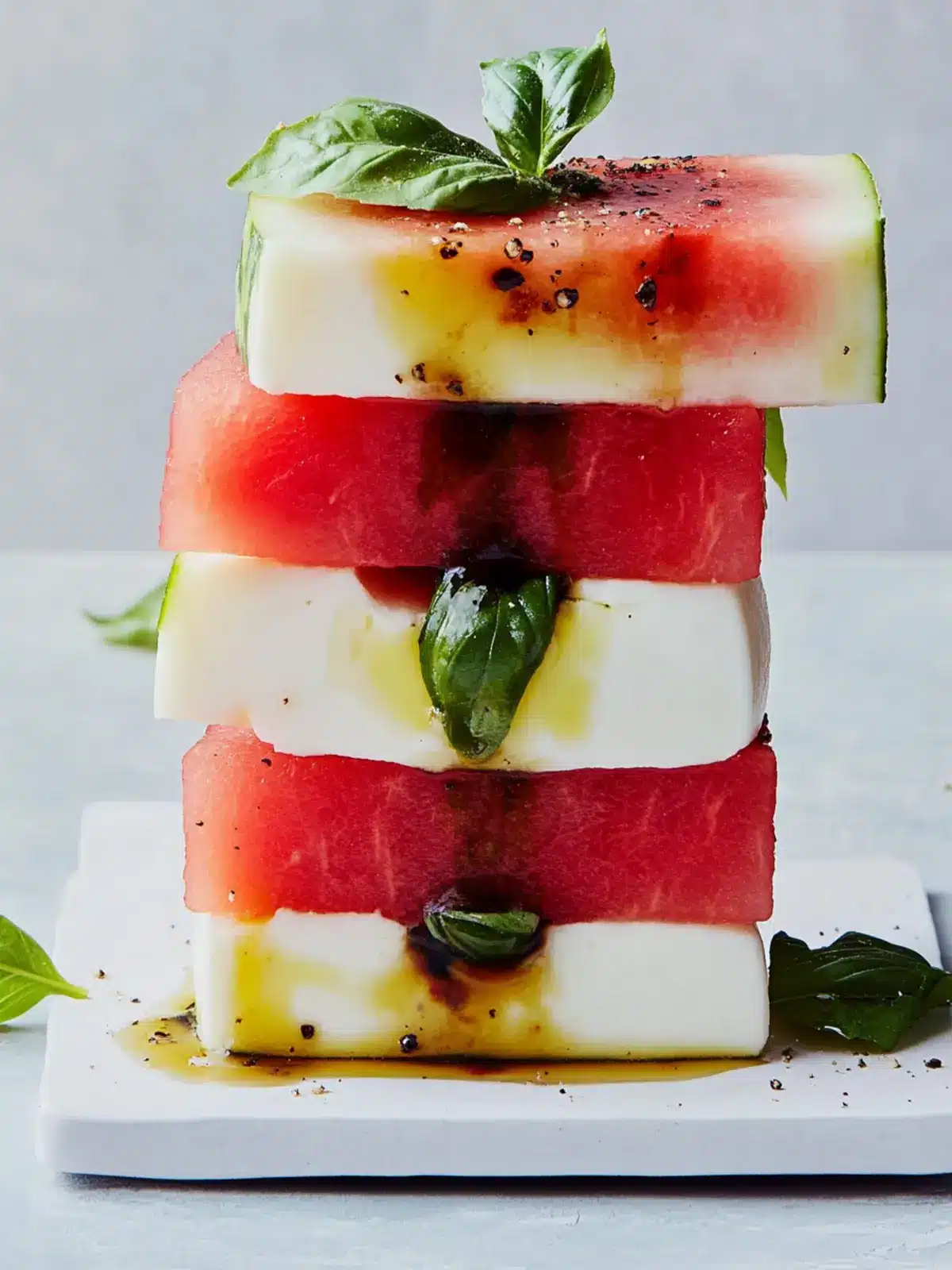 Refreshing Watermelon Caprese Salad for Hot Summer Days 3 Watermelon Caprese