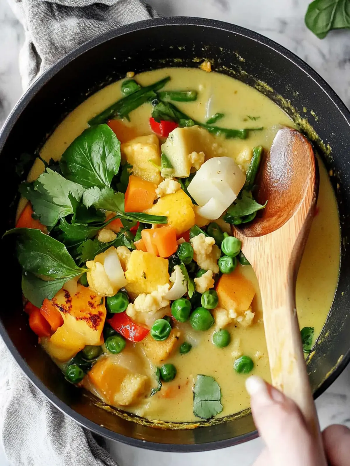 Creamy Easy Coconut Curry with Butternut Squash & Spinach 3 Easy Coconut Curry