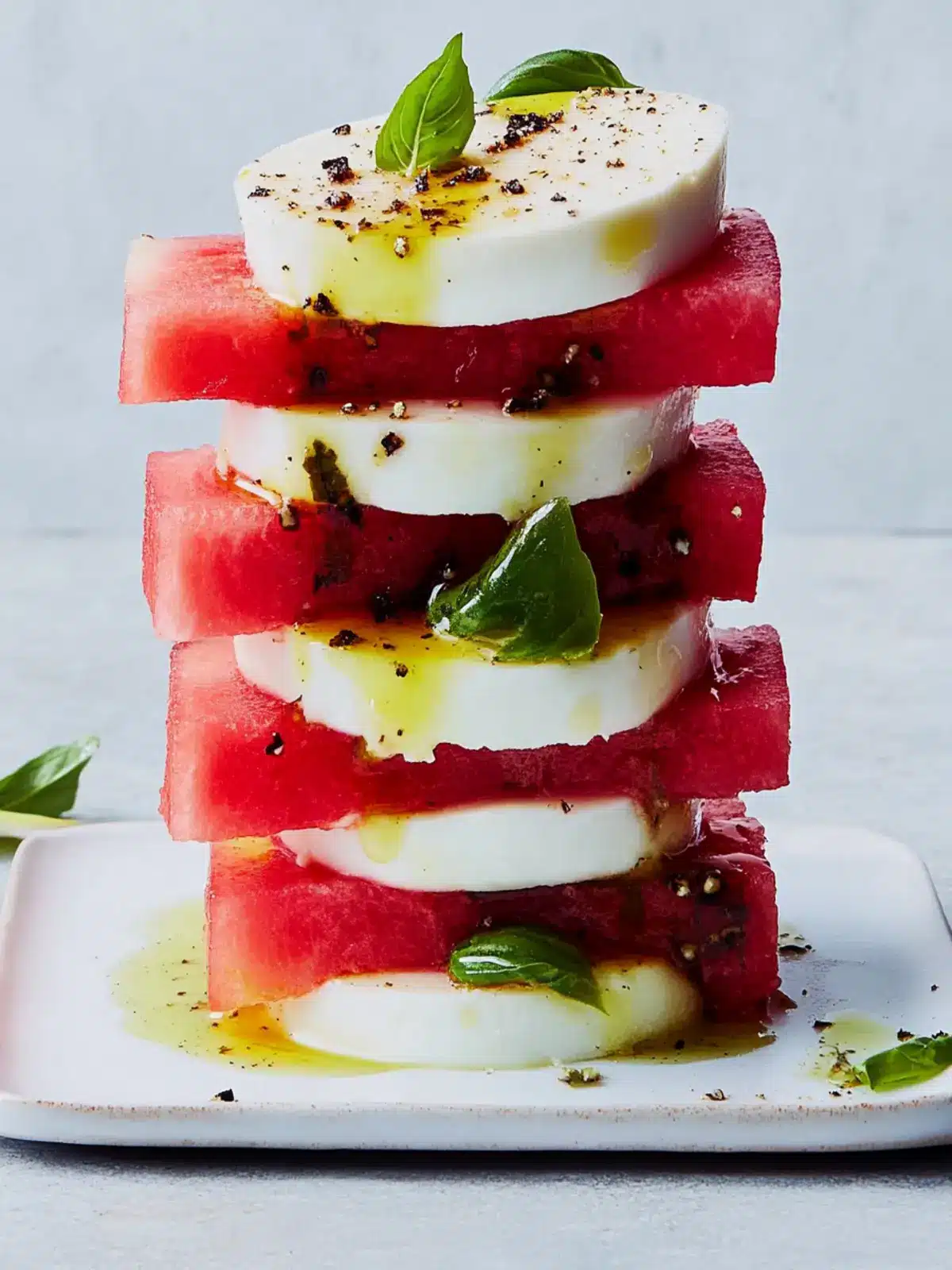 Refreshing Watermelon Caprese Salad for Hot Summer Days 2 Watermelon Caprese