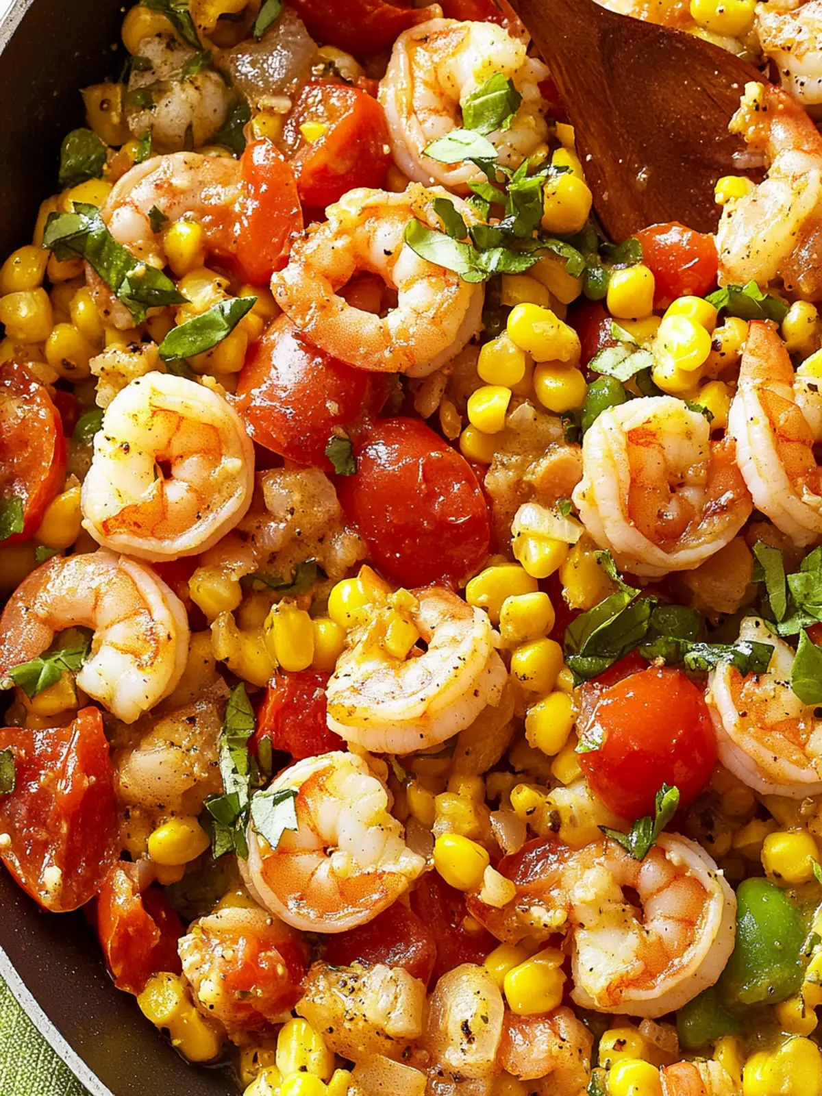 Shrimp & Tomato Succotash Skillet: Quick One-Pan Delight 2 Shrimp & Tomato Succotash Skillet