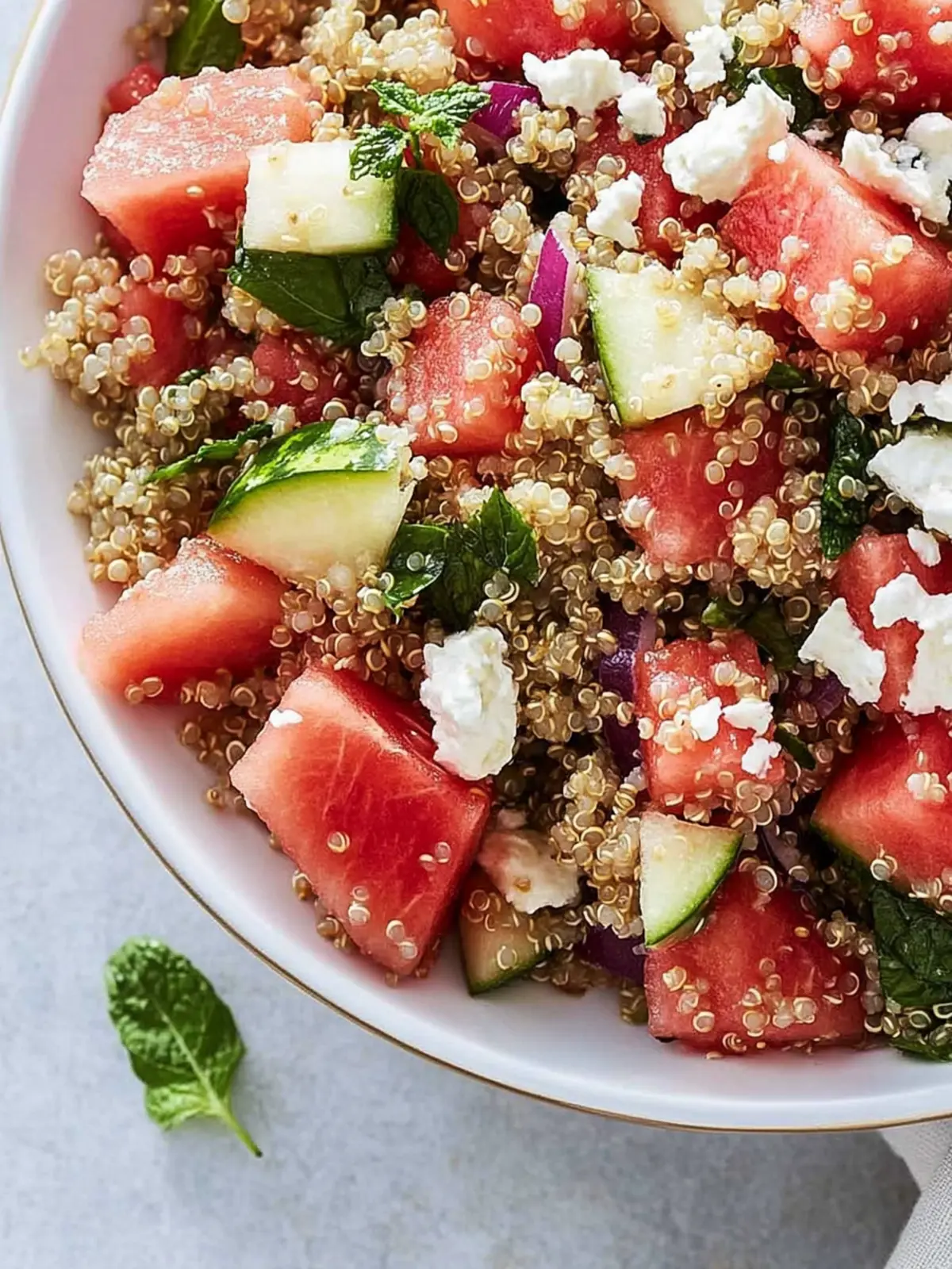 Delight in Fresh Watermelon Quinoa Salad for Summer Bliss 4 Watermelon Quinoa Salad