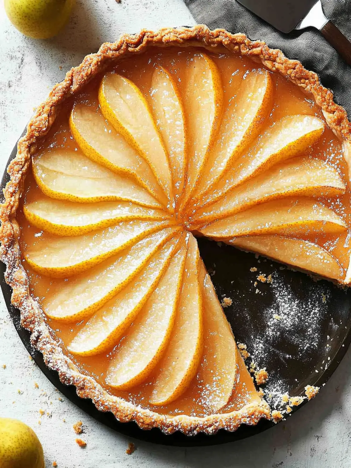 Irresistible Pear Tart with Creamy Filling for Autumn Delights 3 Pear Tart