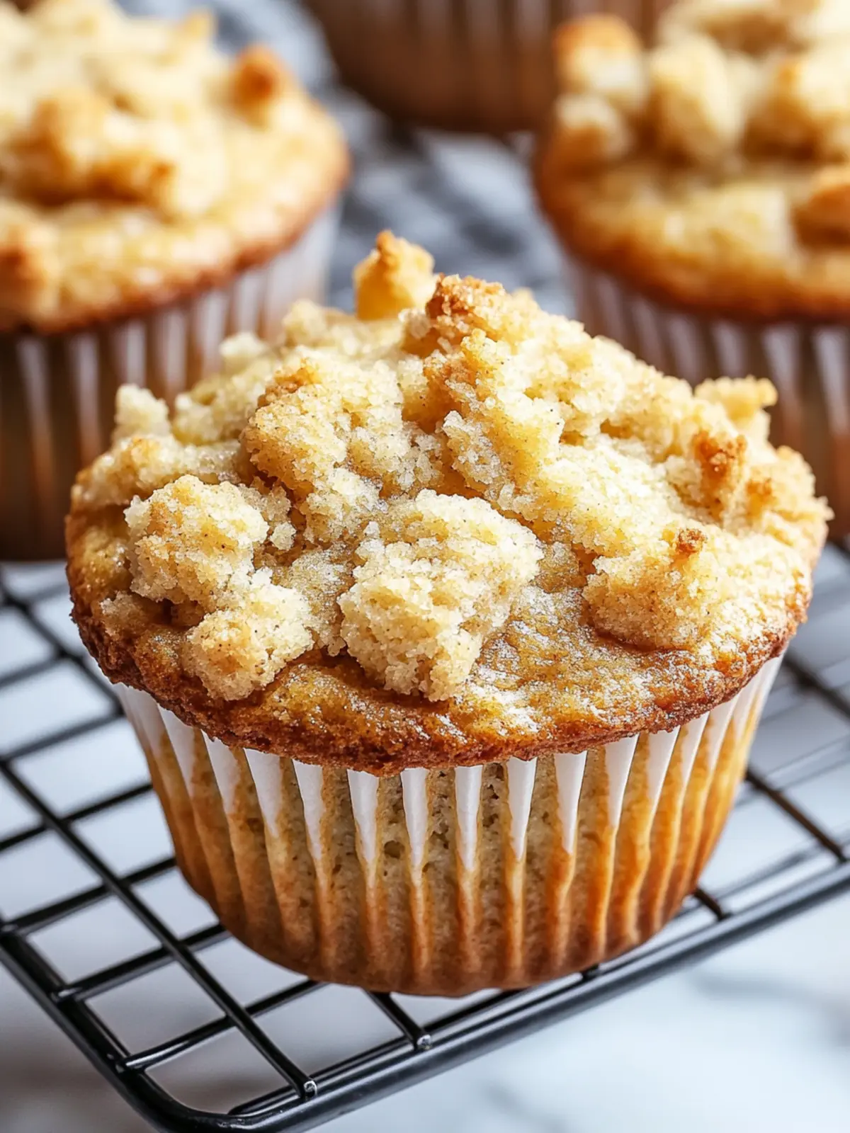 Moist Banana Muffins with Irresistible Crumb Topping 5 Banana Muffins With Crumb Topping