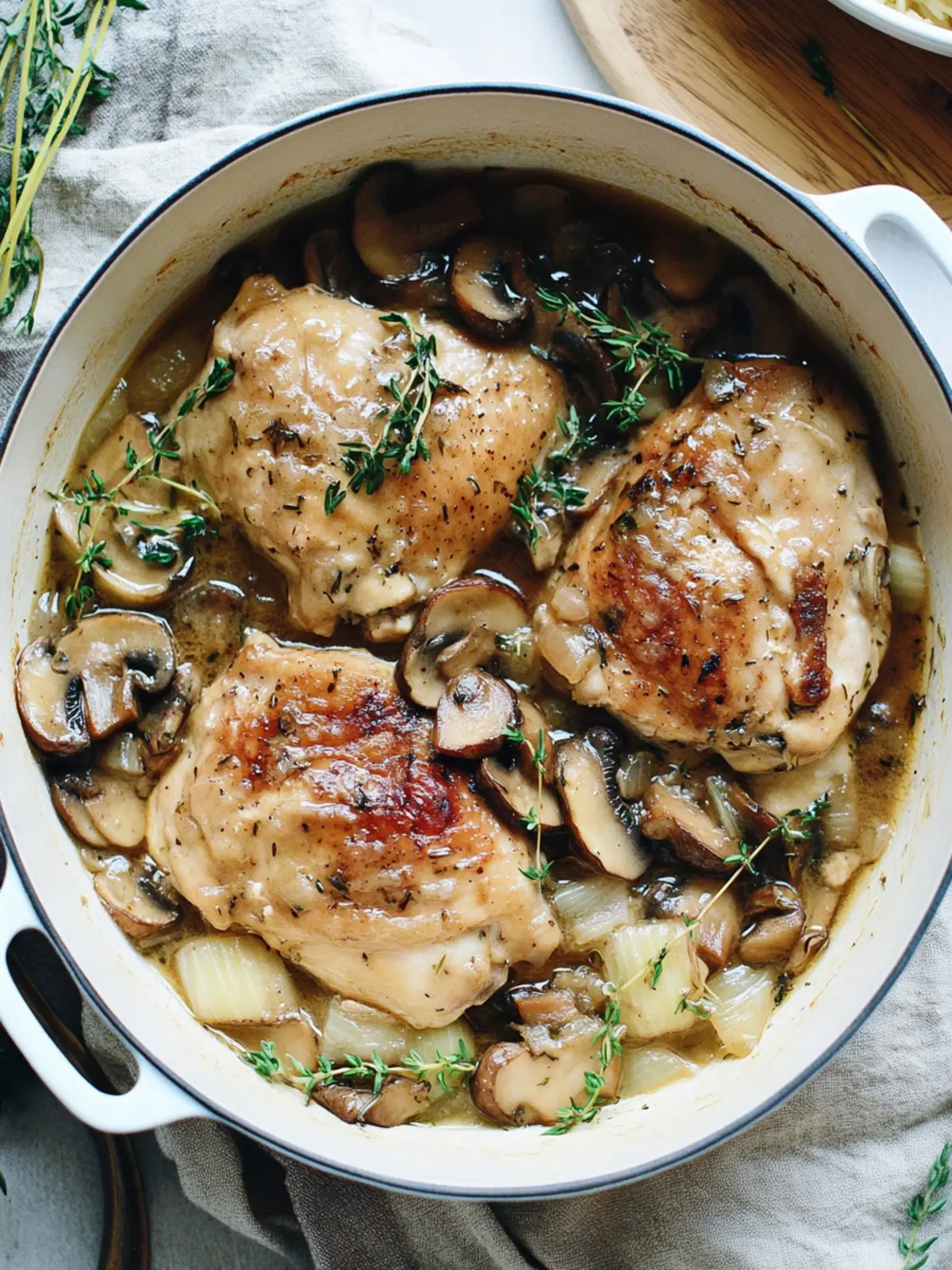 Savory Braised Chicken with Mushrooms and Shallots for Fall Delight 3 Braised Chicken with Mushrooms and Shallots