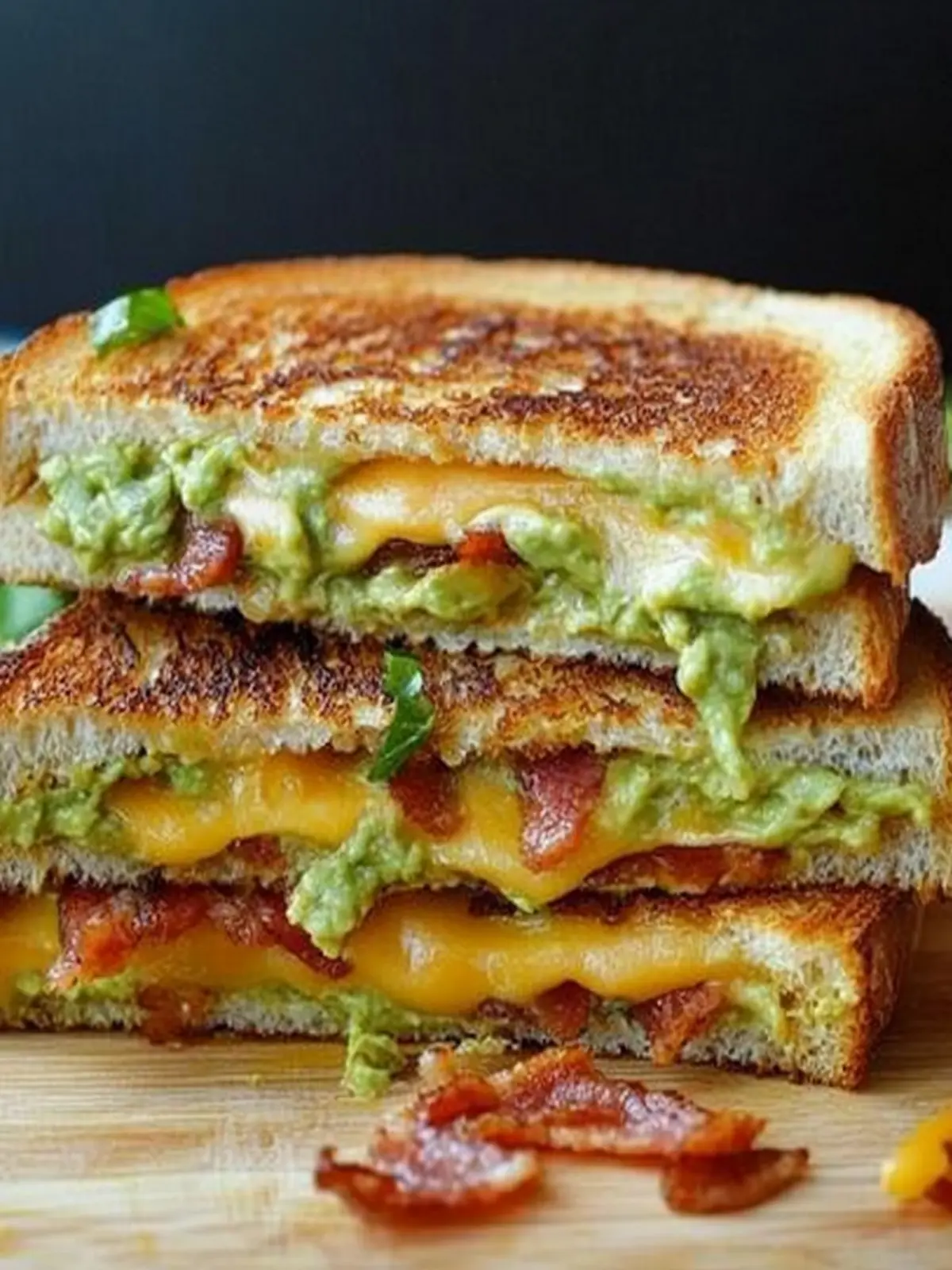 Bacon Guacamole Grilled Cheese Sandwich