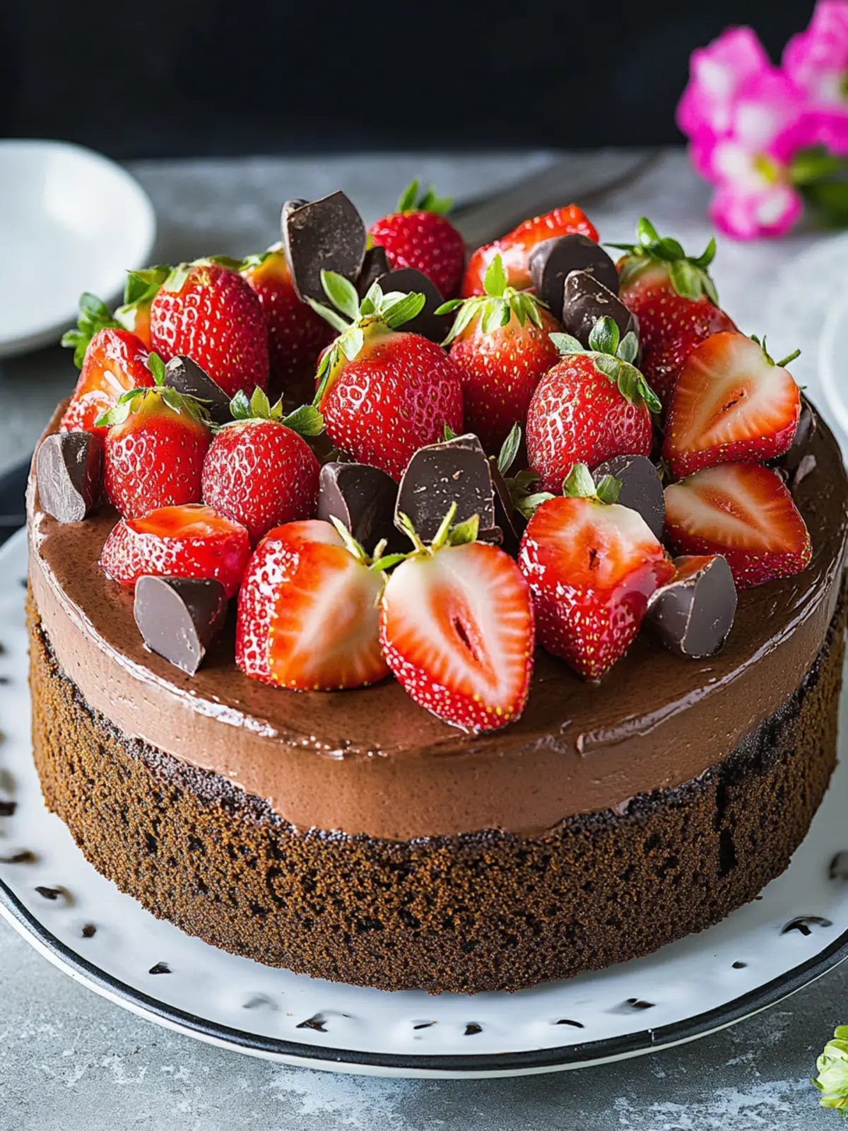 Decadent Strawberry Chocolate Cake for Sweet Celebrations 4 Strawberry Chocolate Cake