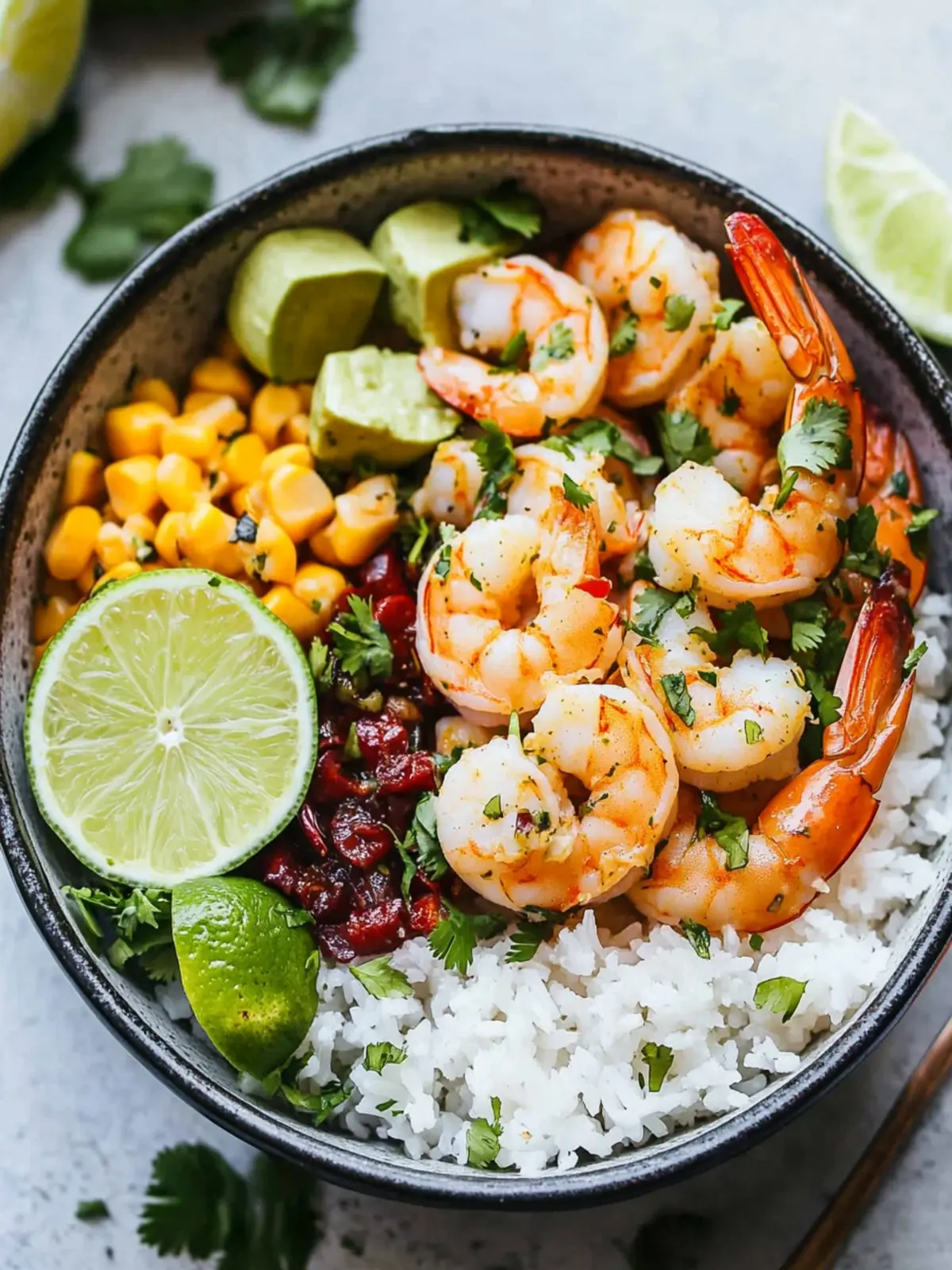 Irresistible Shrimp Bowl with Cilantro Lime Rice Delight 3 Shrimp Bowl with Cilantro Lime Rice
