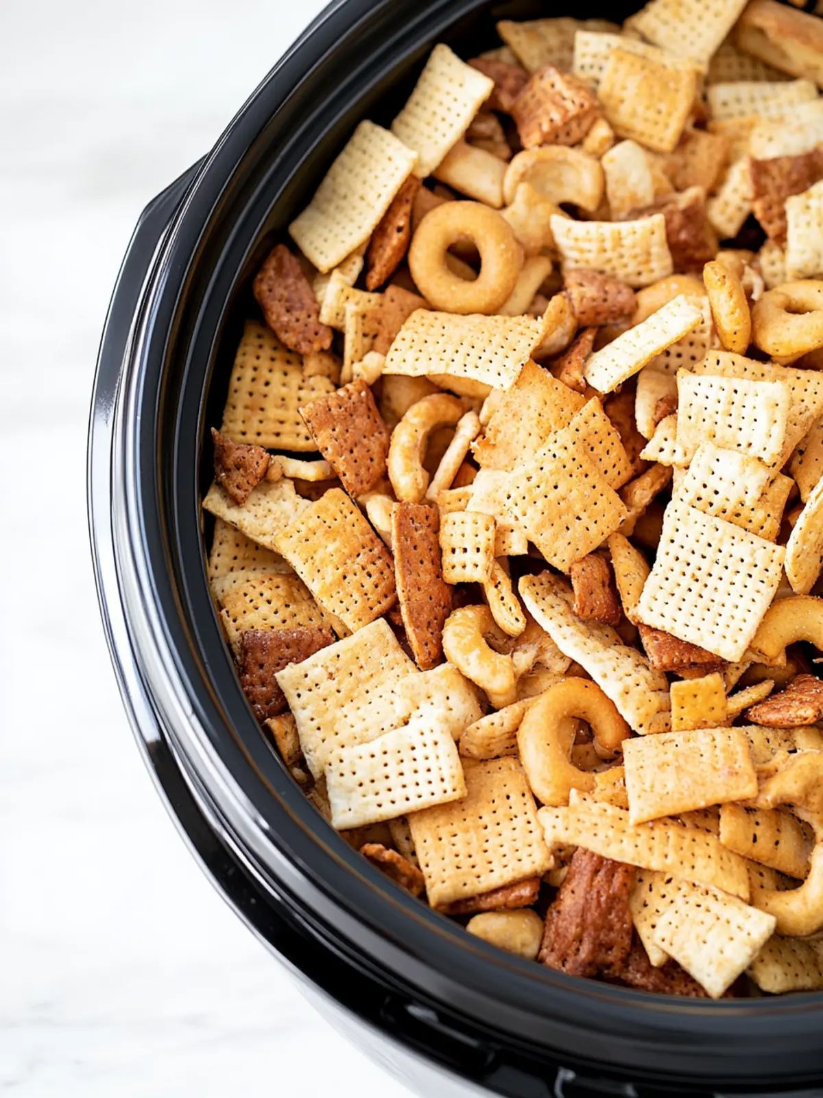 Savory Slow-Cooker Chex Mix: Easy Snack for Any Gathering 3 Slow-Cooker Chex Mix