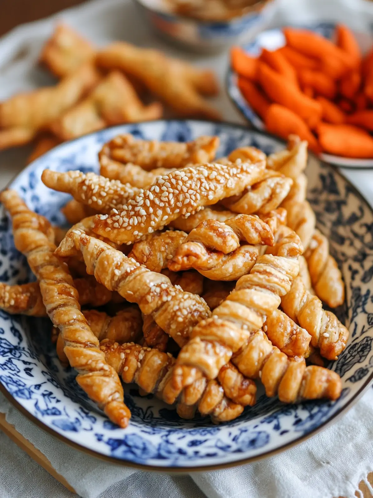 Crispy Chinese Sesame Twists (Zha Ma Ye) for Festive Fun 4 Chinese Sesame Twists (Zha Ma Ye – 炸麻叶), a Chinese New Year Snack