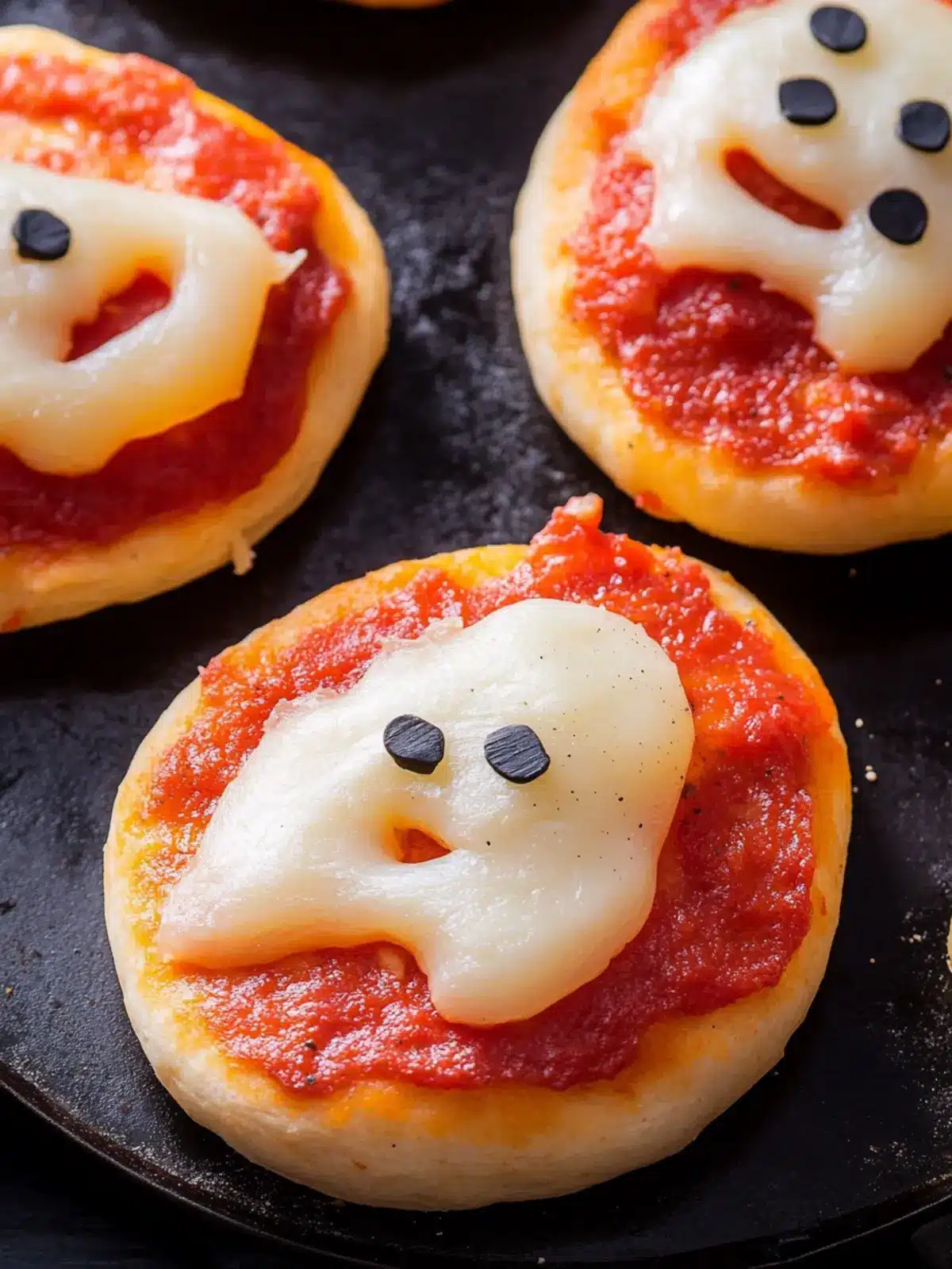 Ghost Pizza Bagels: Easy Halloween Fun for Kids’ Dinner 2 Ghost Pizza Bagels