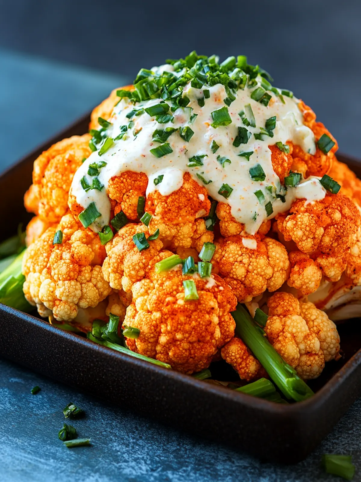 Whole Roasted Buffalo Cauliflower: Healthy Game Day Winner 2 Whole Roasted Buffalo Cauliflower