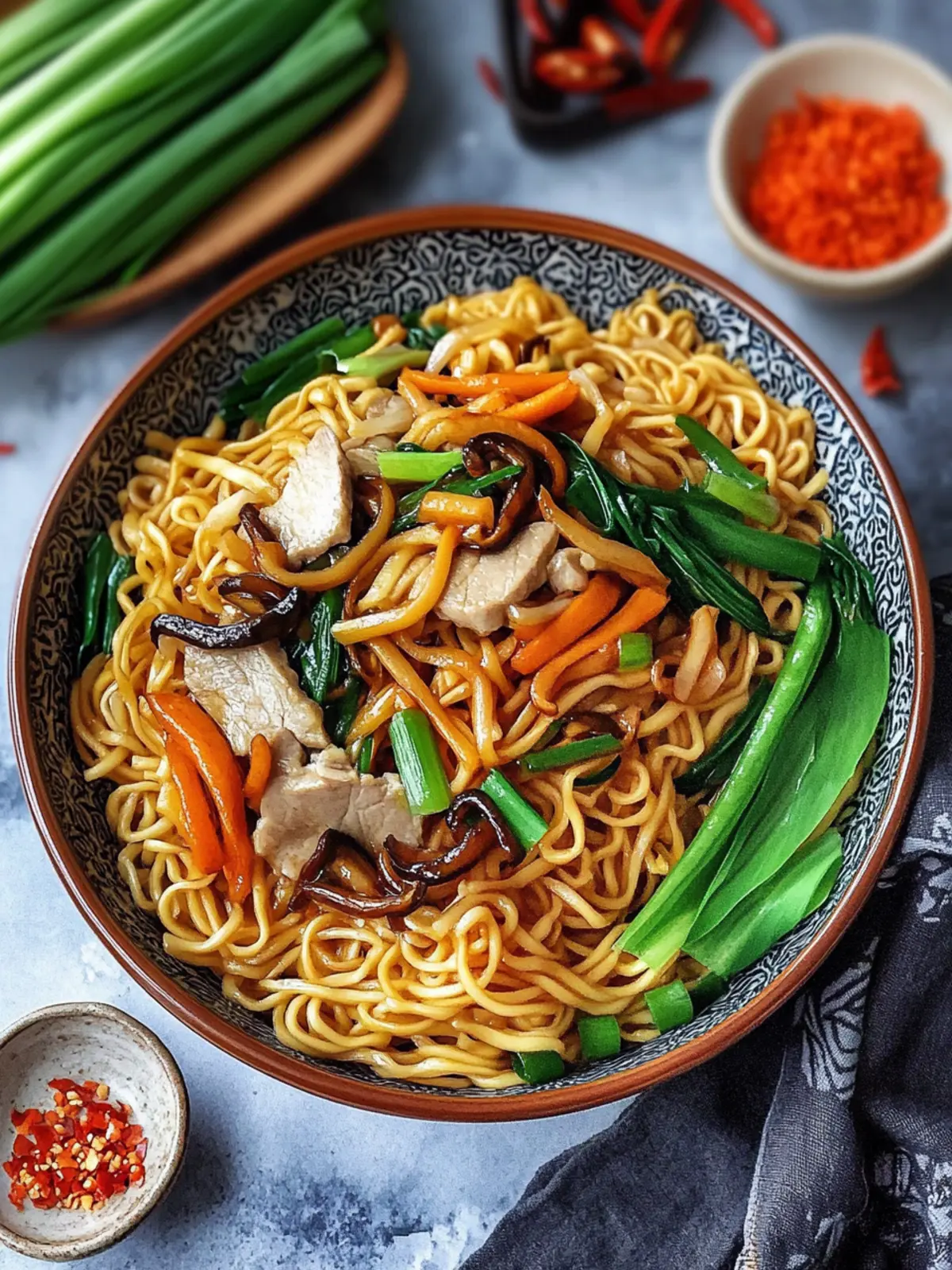 Savor Longevity Noodles (Yi Mein) for a Quick Gourmet Delight 2 Longevity Noodles (Yi Mein/伊面)