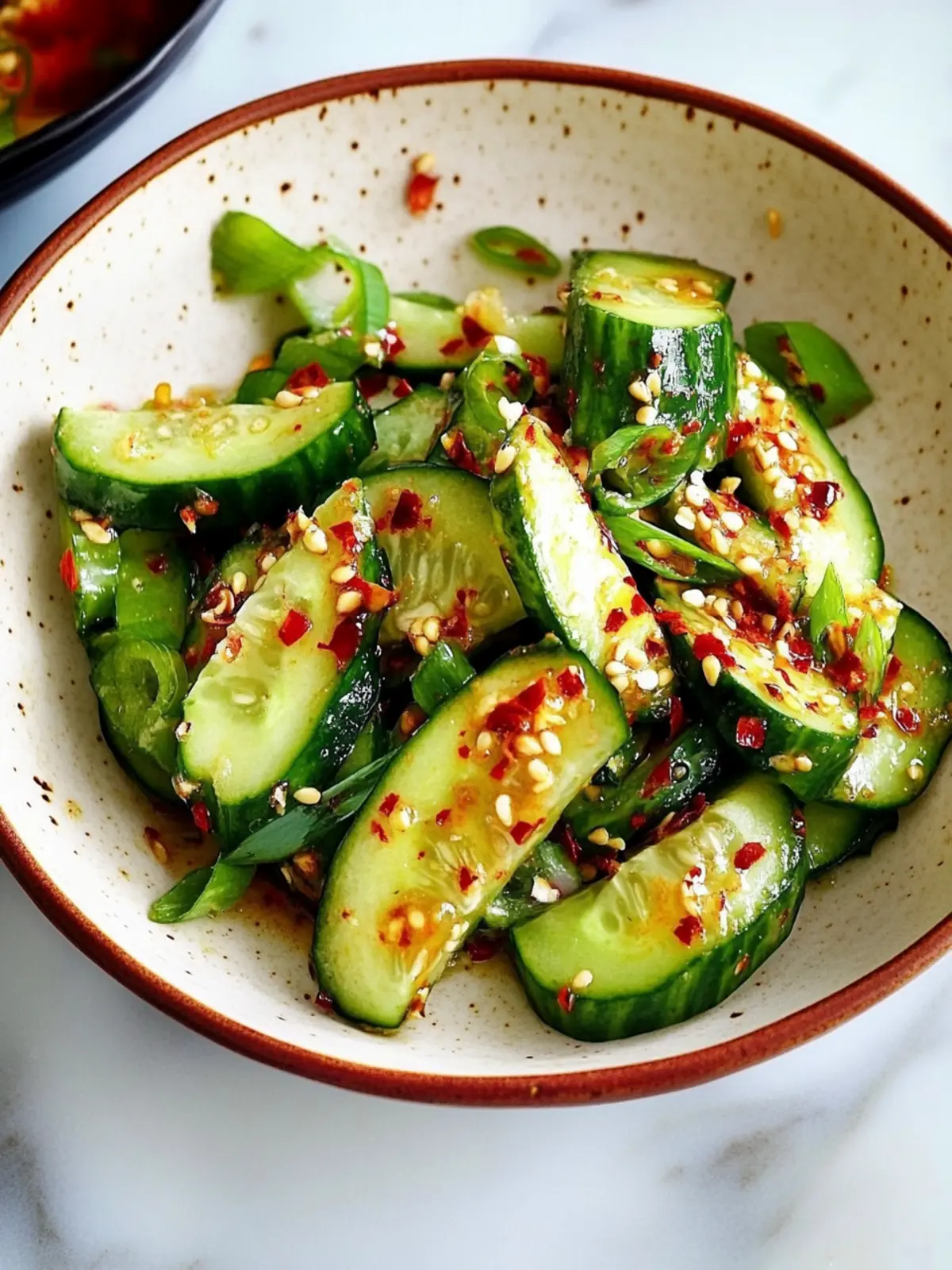 Crispy Chinese Smashed Cucumber Salad with Zesty Chili Oil 2 Chinese Smashed Cucumber Salad