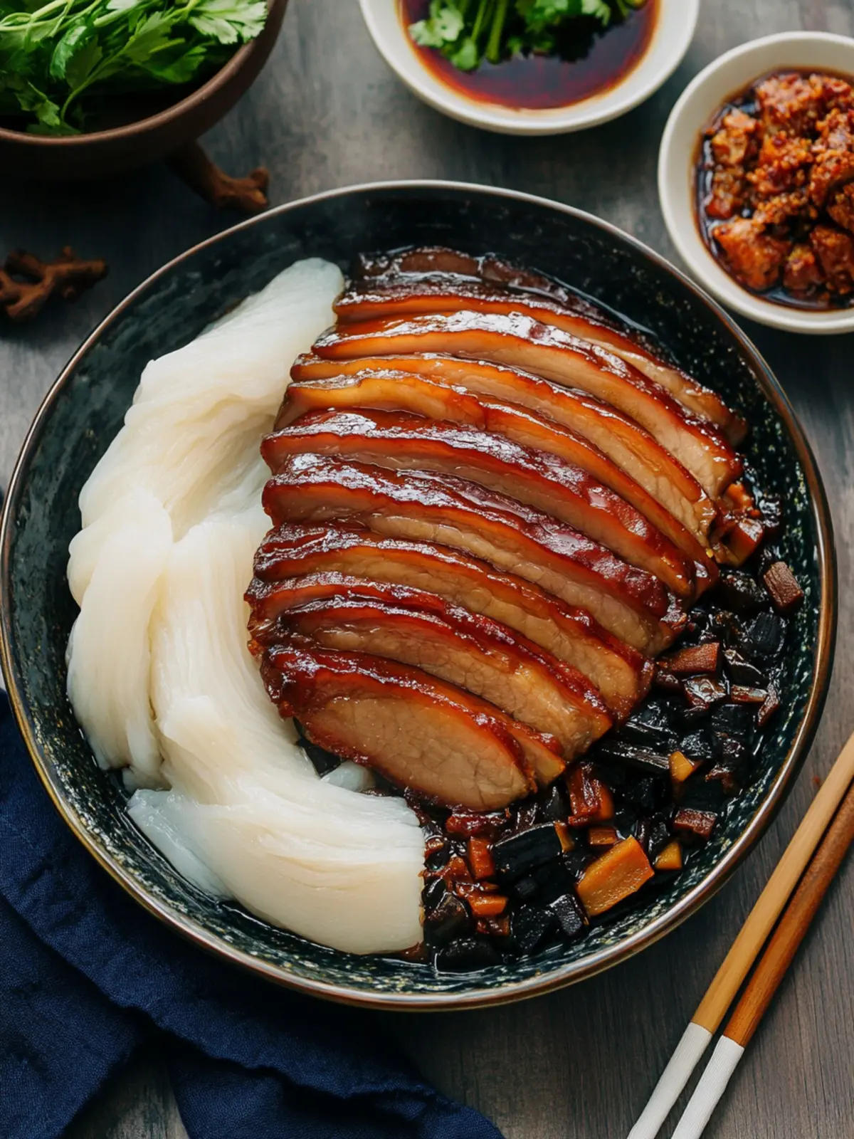 Tender Mei Cai Kou Rou – Steamed Pork Belly with Vegetables 5 Mei Cai Kou Rou – Steamed Pork Belly w/ Preserved Vegetables