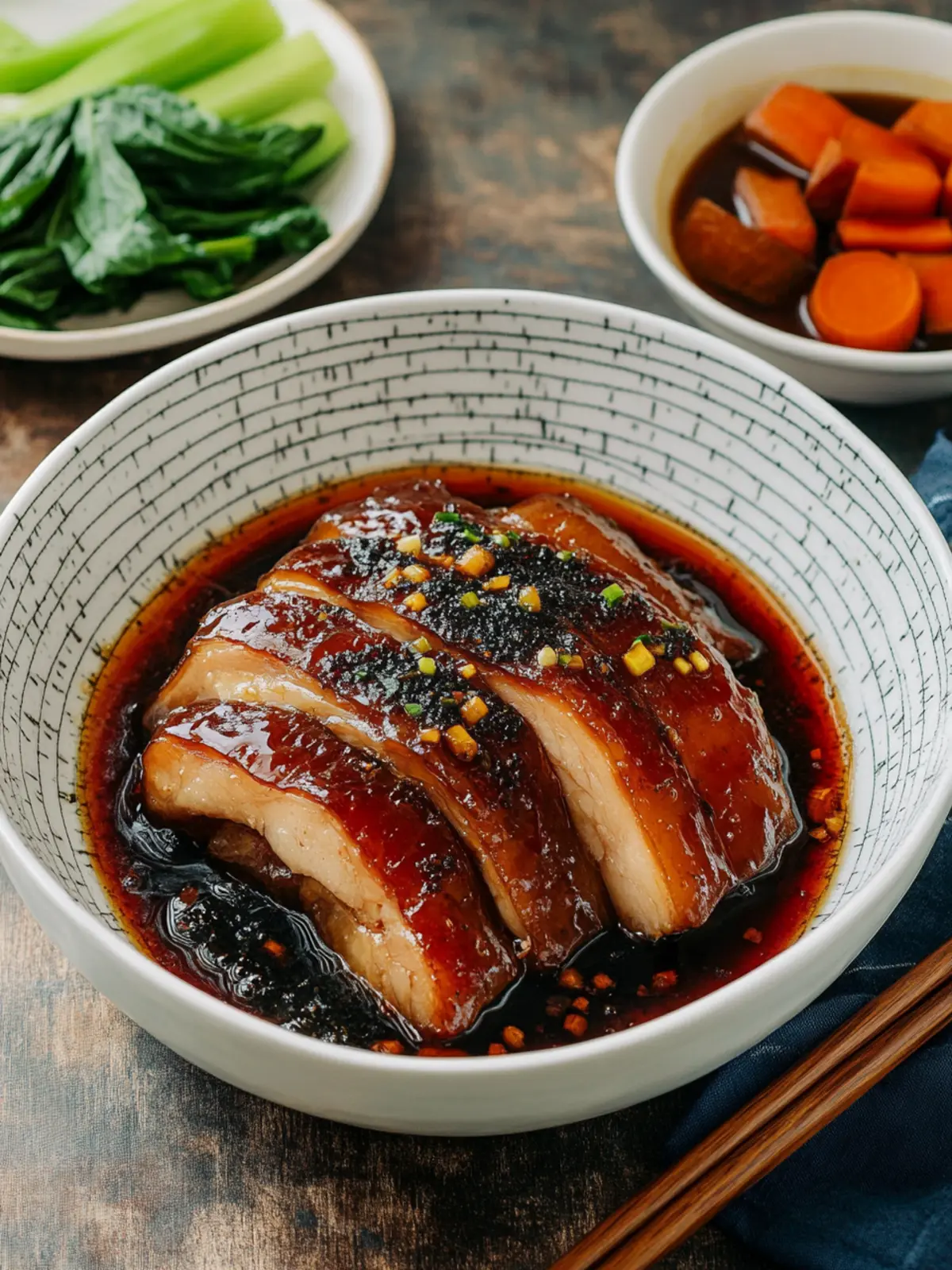 Tender Mei Cai Kou Rou – Steamed Pork Belly with Vegetables 2 Mei Cai Kou Rou – Steamed Pork Belly w/ Preserved Vegetables