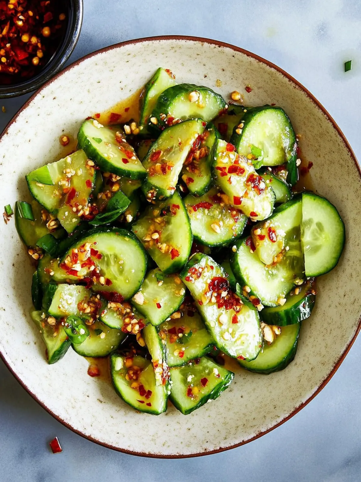 Crispy Chinese Smashed Cucumber Salad with Zesty Chili Oil 3 Chinese Smashed Cucumber Salad