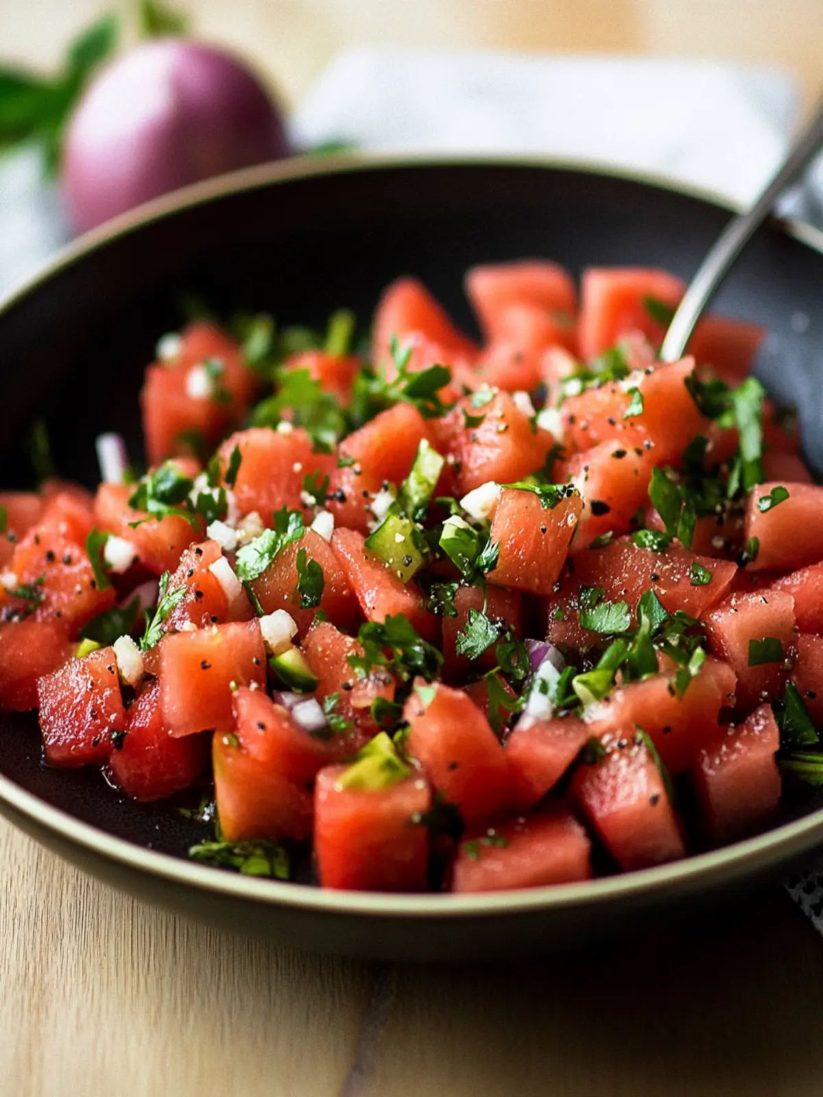 Savory Nigella Watermelon Salad That Energizes Your Summer 2 Nigella Watermelon Salad