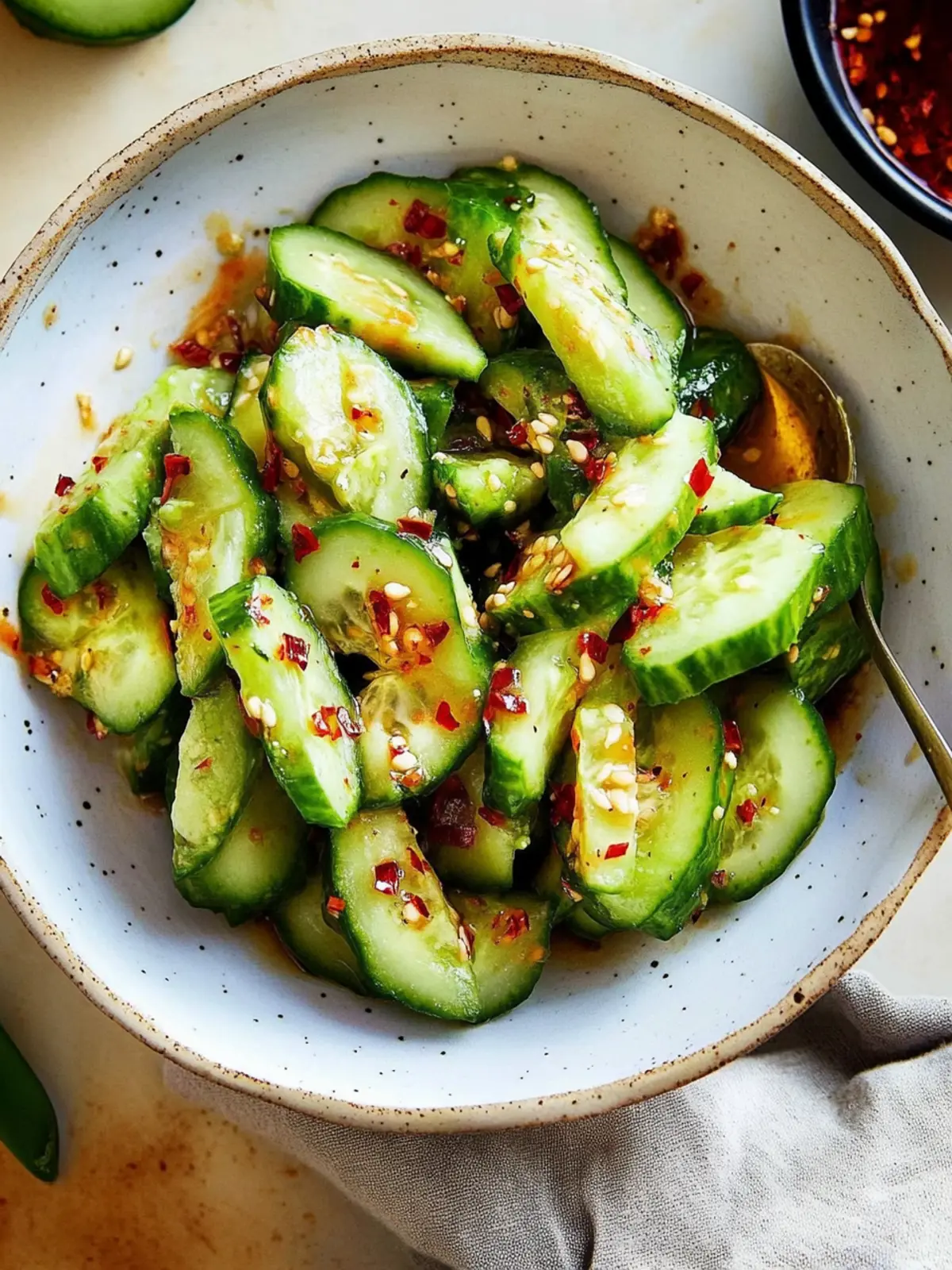 Crispy Chinese Smashed Cucumber Salad with Zesty Chili Oil 5 Chinese Smashed Cucumber Salad