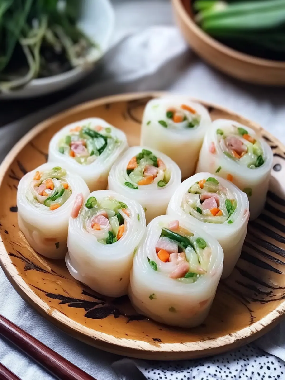 Irresistibly Soft Chinese Flower Rolls with Scallions and Ham Delight 3 Irresistibly Soft Chinese Flower Rolls with Scallions and Ham