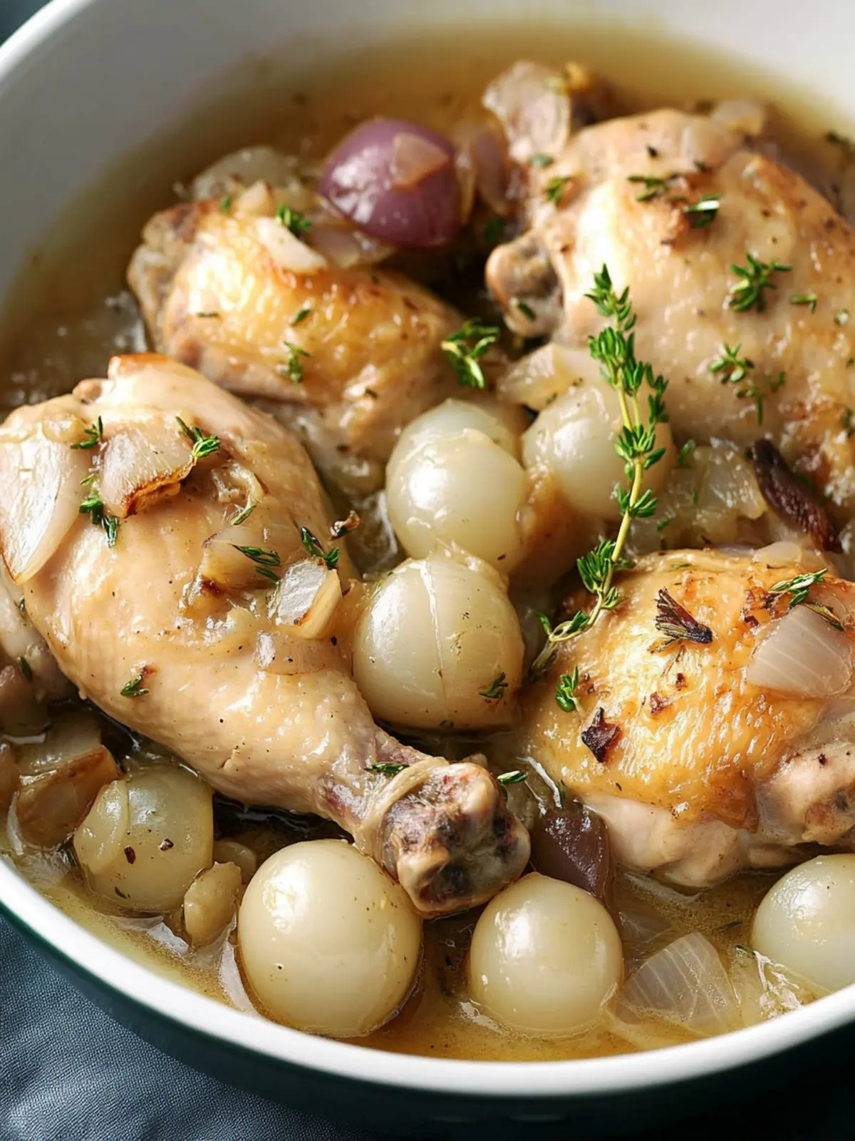 Savory Wine-Braised Chicken with Pearl Onions for Cozy Nights 5 Wine-Braised Chicken with Pearl Onions