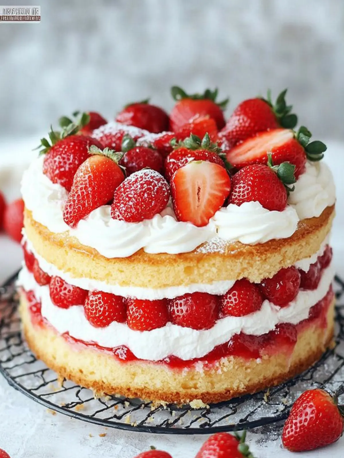 Delicious Strawberry Shortcake Cake to Sweeten Your Day 2 Strawberry Shortcake Cake