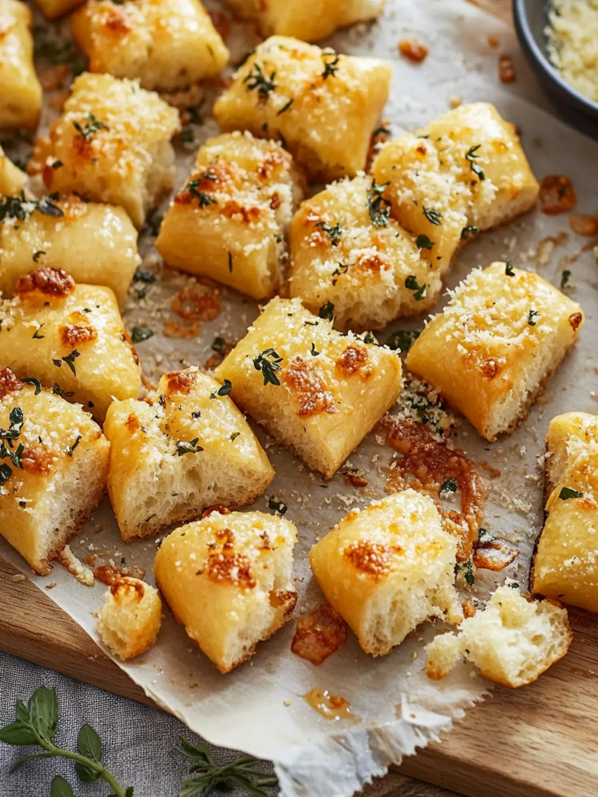 Irresistible Parmesan Bread Bites – Quick Appetizer Delight 4 Parmesan Bread Bites