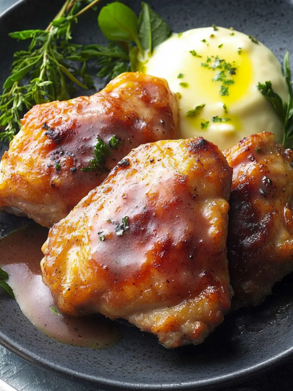 Savory Pan-Fried Chicken Thighs with Creamy Herb Sauce 3 Pan-Fried Chicken Thighs