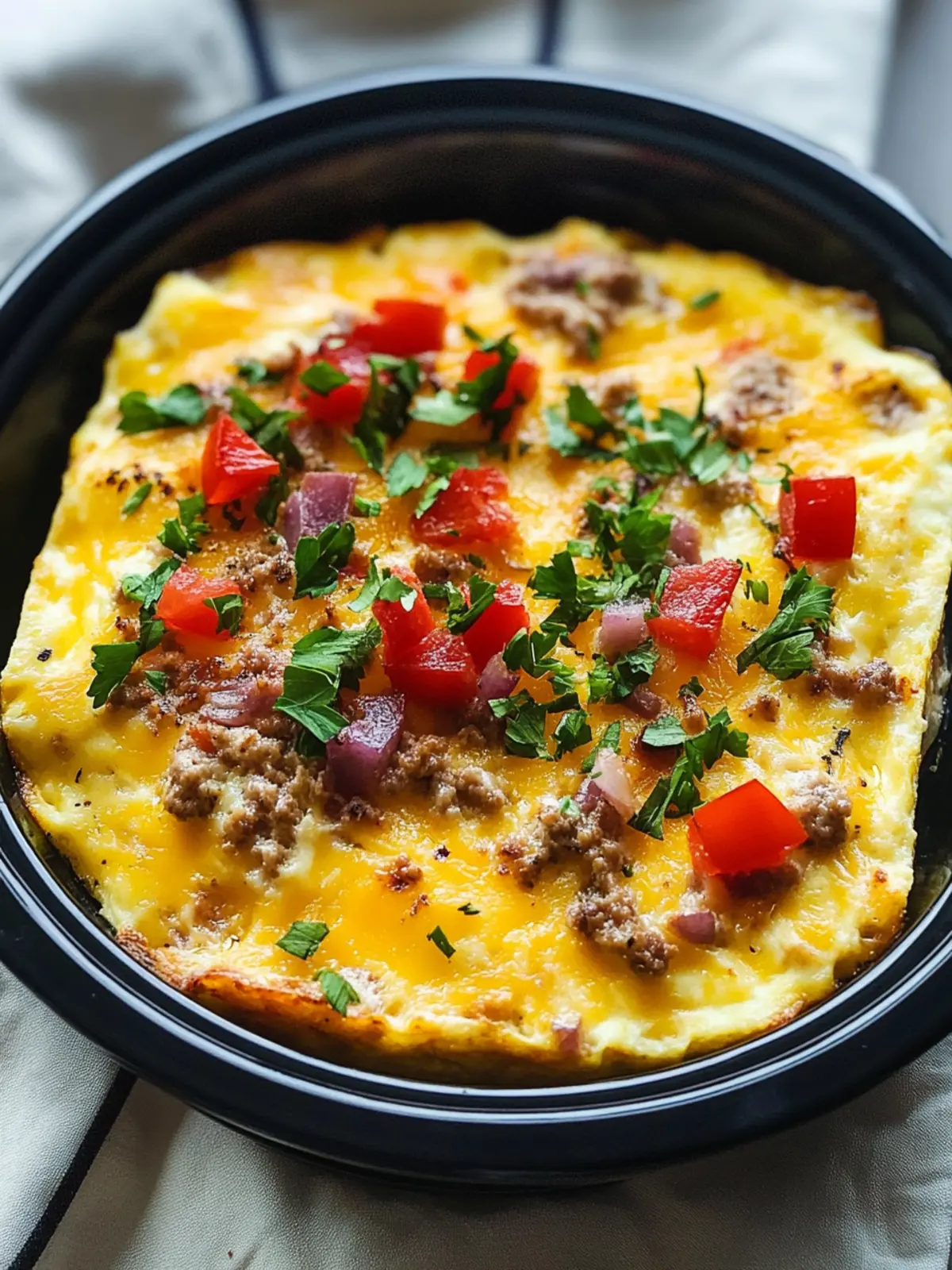 Savor the Morning with Overnight Crock-Pot Breakfast Casserole 4 Overnight Crock-Pot Breakfast Casserole
