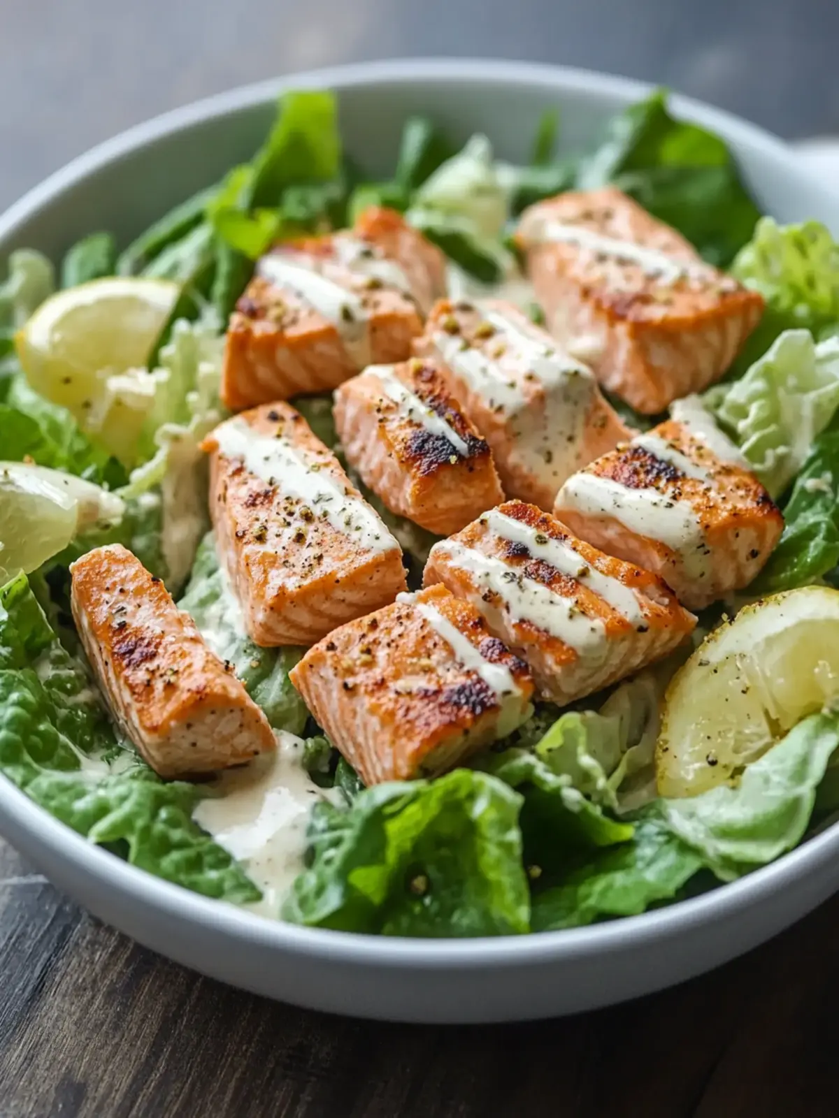 Savory Salmon Caesar Salad That Whips Healthy in Minutes 2 Salmon Caesar Salad