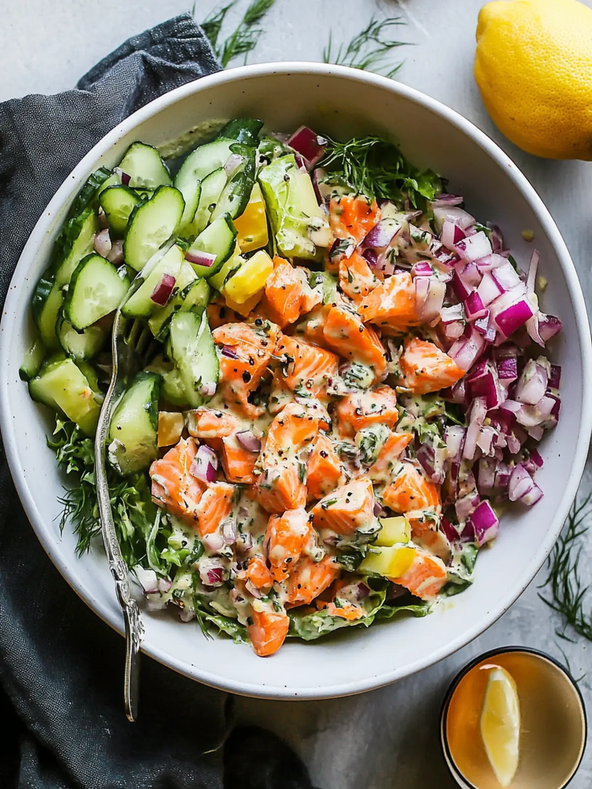 Creamy Salmon Salad: Fresh, Flavorful, and Guilt-Free! 2 Salmon Salad