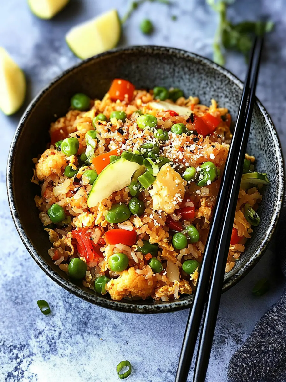 Savory Cauliflower Fried Rice with Kimchi for Flavor Lovers 2 Cauliflower Fried Rice
