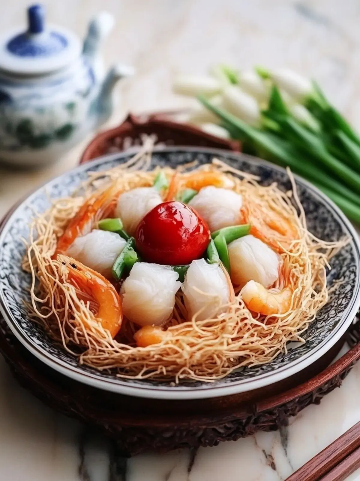 Create a Perfect Chinese Seafood Bird Nest for Festive Feasts 2 Chinese Seafood Bird Nest