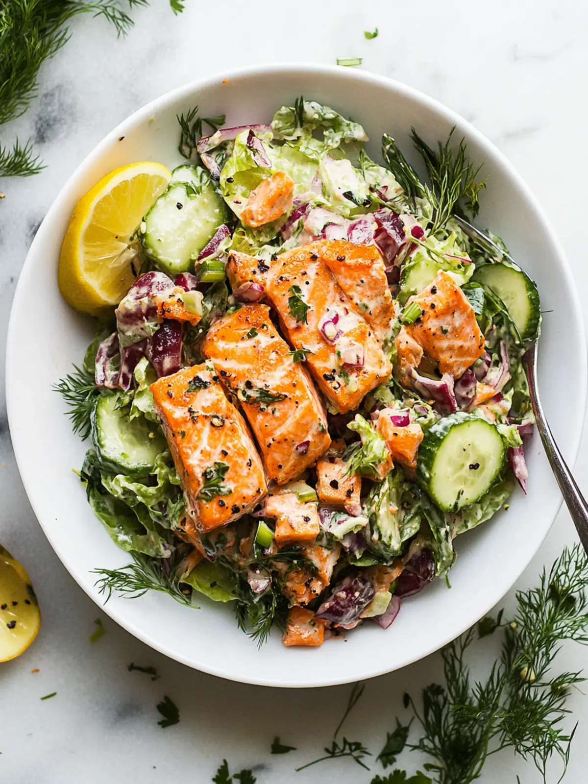 Creamy Salmon Salad: Fresh, Flavorful, and Guilt-Free! 4 Salmon Salad