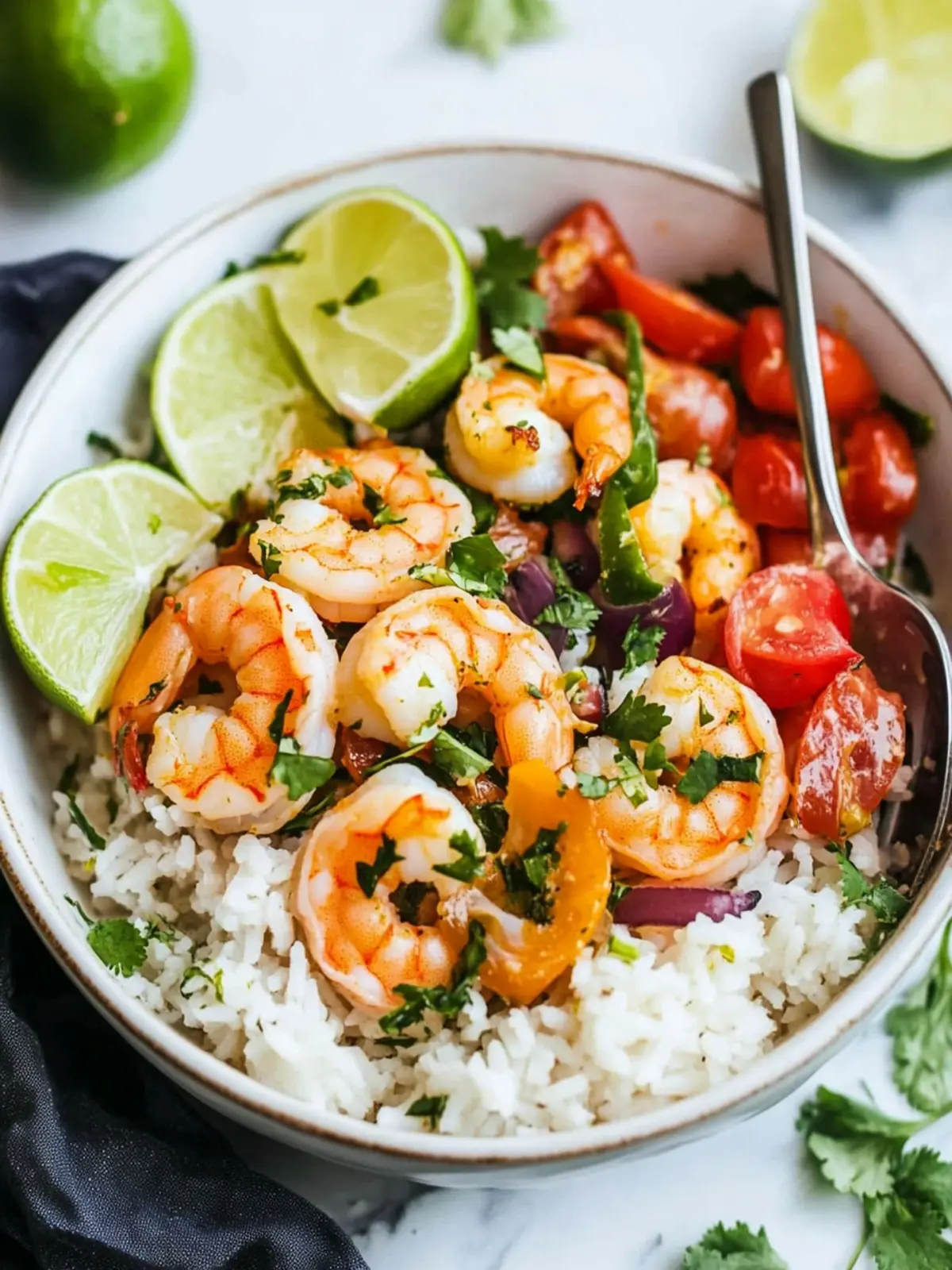 Irresistible Shrimp Bowl with Cilantro Lime Rice Delight 4 Shrimp Bowl with Cilantro Lime Rice