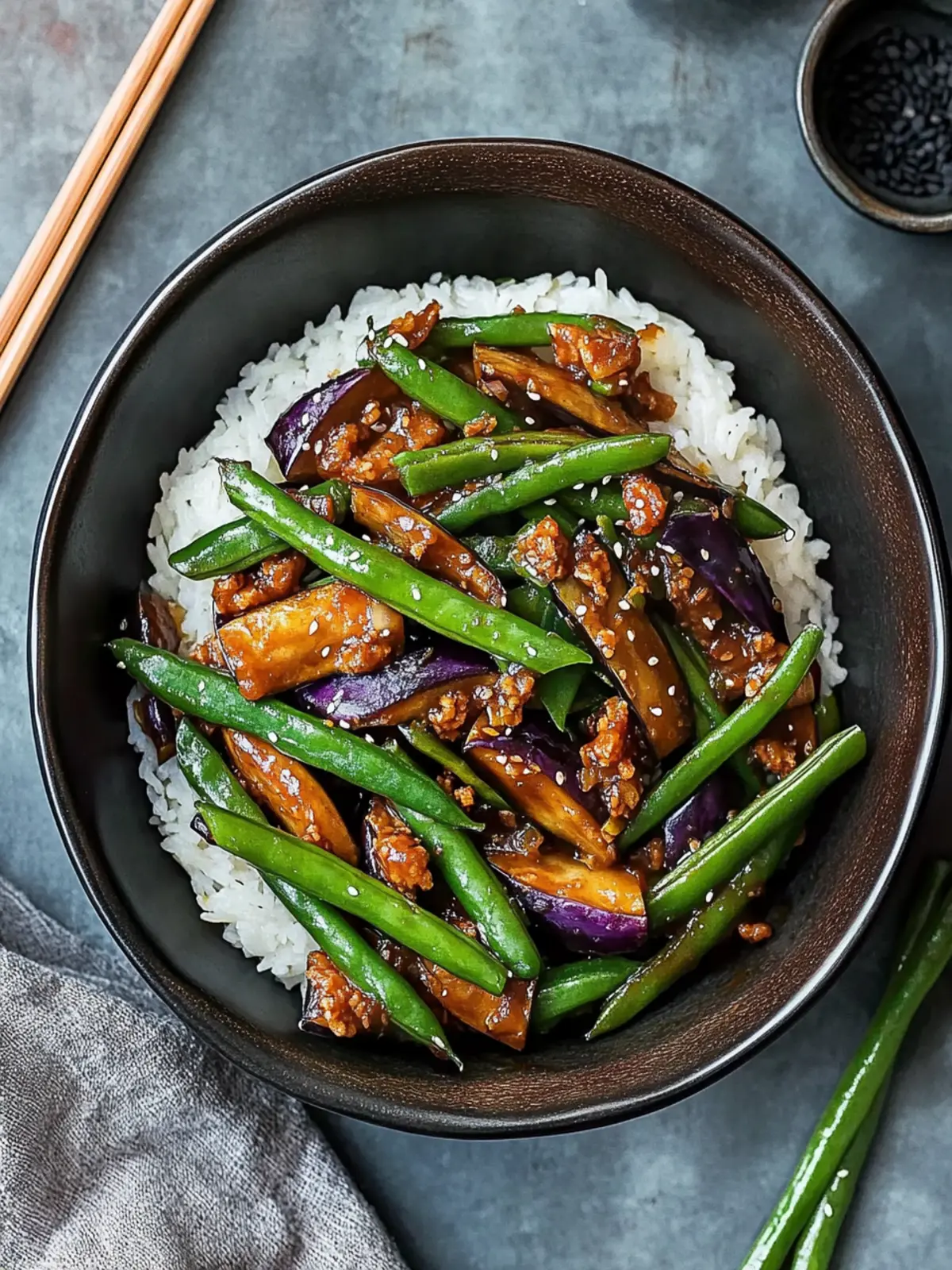 Savor the Flavor: Quick Chinese Stir-Fried Eggplant & Green Beans 2 Savor the Flavor: Chinese Stir-Fried Eggplant and Green Beans