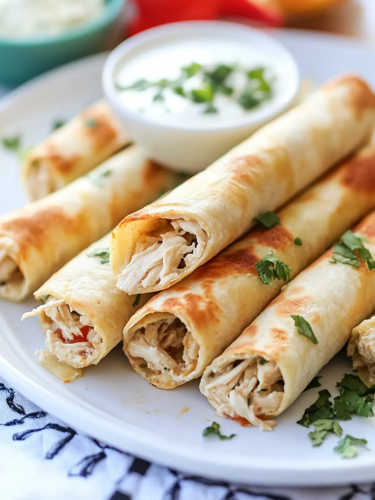 Baked Creamy Chicken Taquitos for Quick Weeknight Meals 4 Baked Creamy Chicken Taquitos
